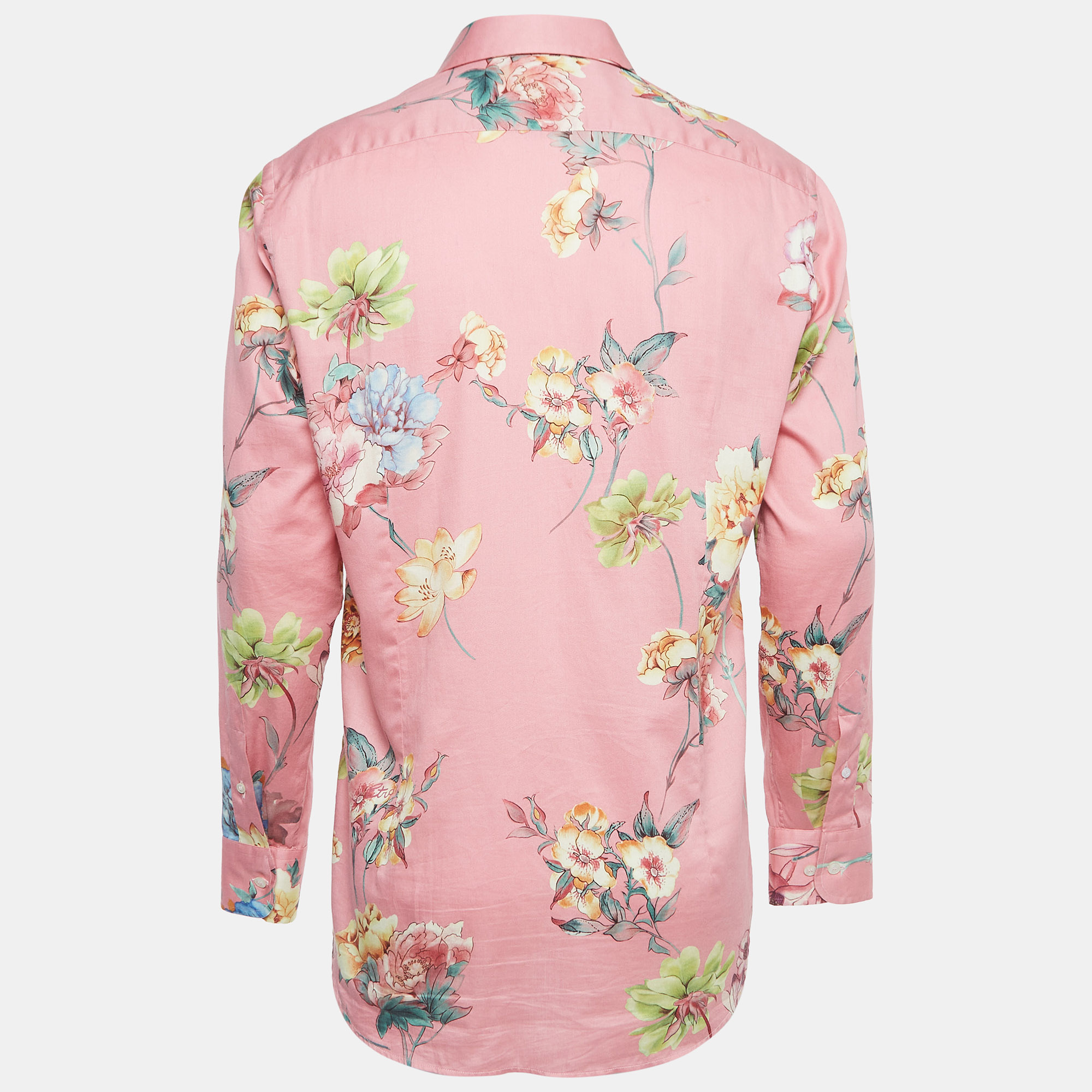 

Etro Pink Floral Printed Cotton Shirt