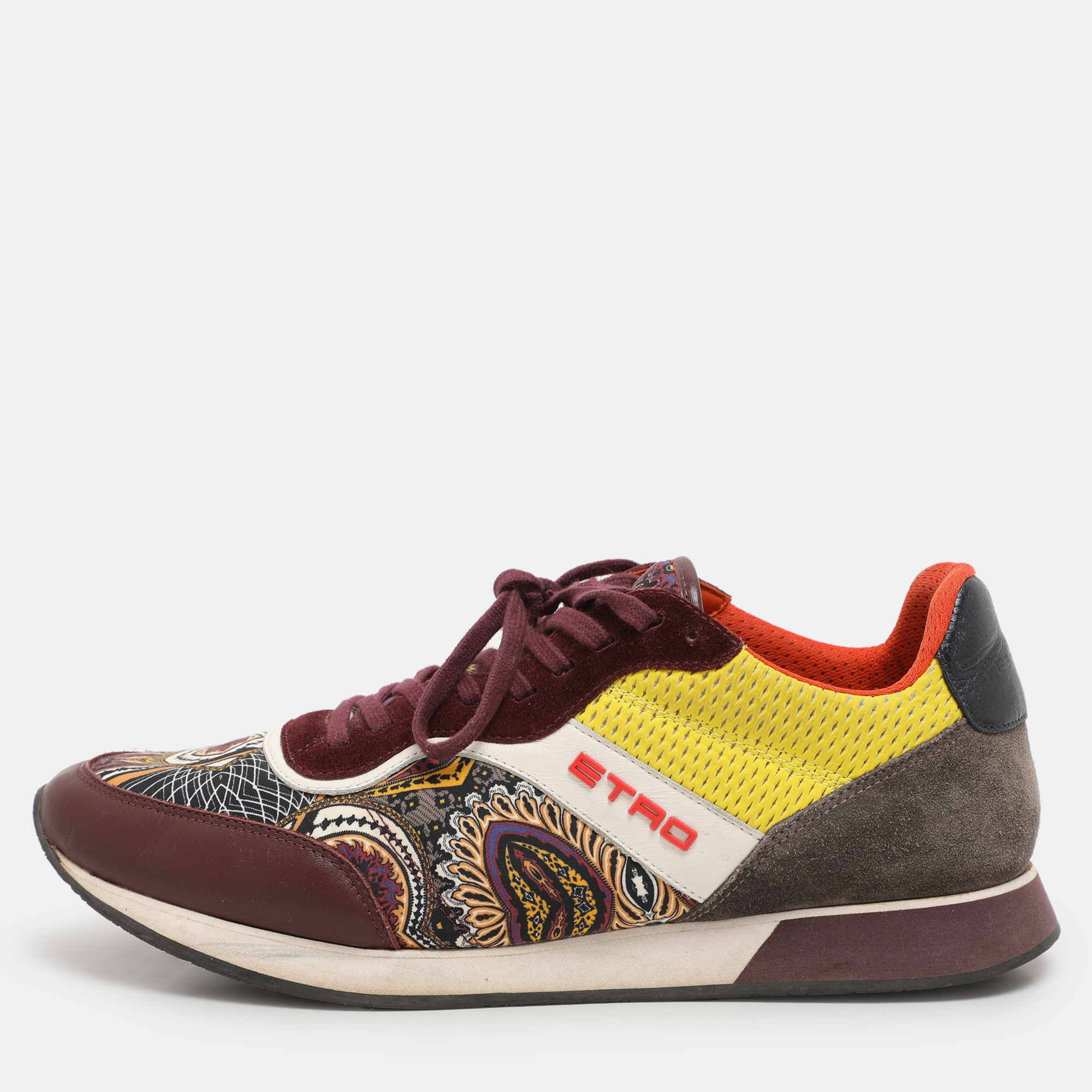 

Etro Multicolor Fabric and Leather Low Top Sneakers Size