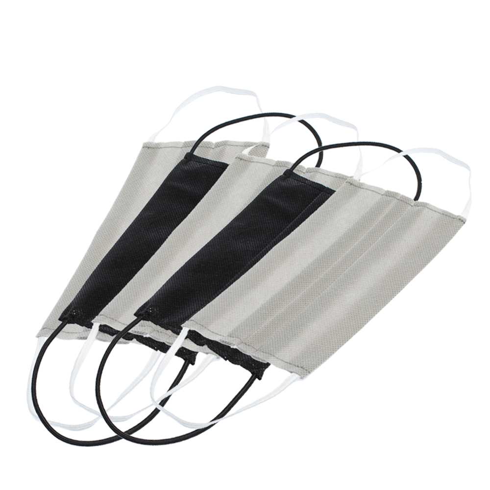 Non-Medical Reusable Grey and Black Face Mask - Pack Of 5 (Available for UAE Customers Only)