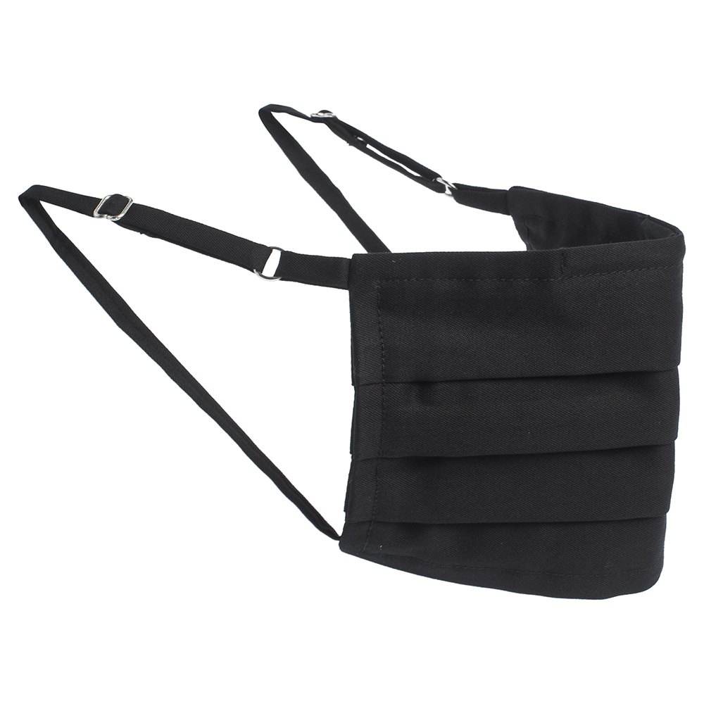 Collars & Cuffs Non-Medical Handmade Jet Black Face Mask (Available for UAE Customers Only)