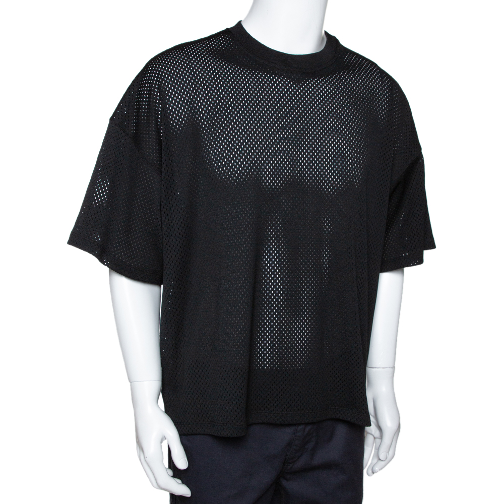 

Fear of God Fifth Collection Black Perforated Knit Oversized T Shirt