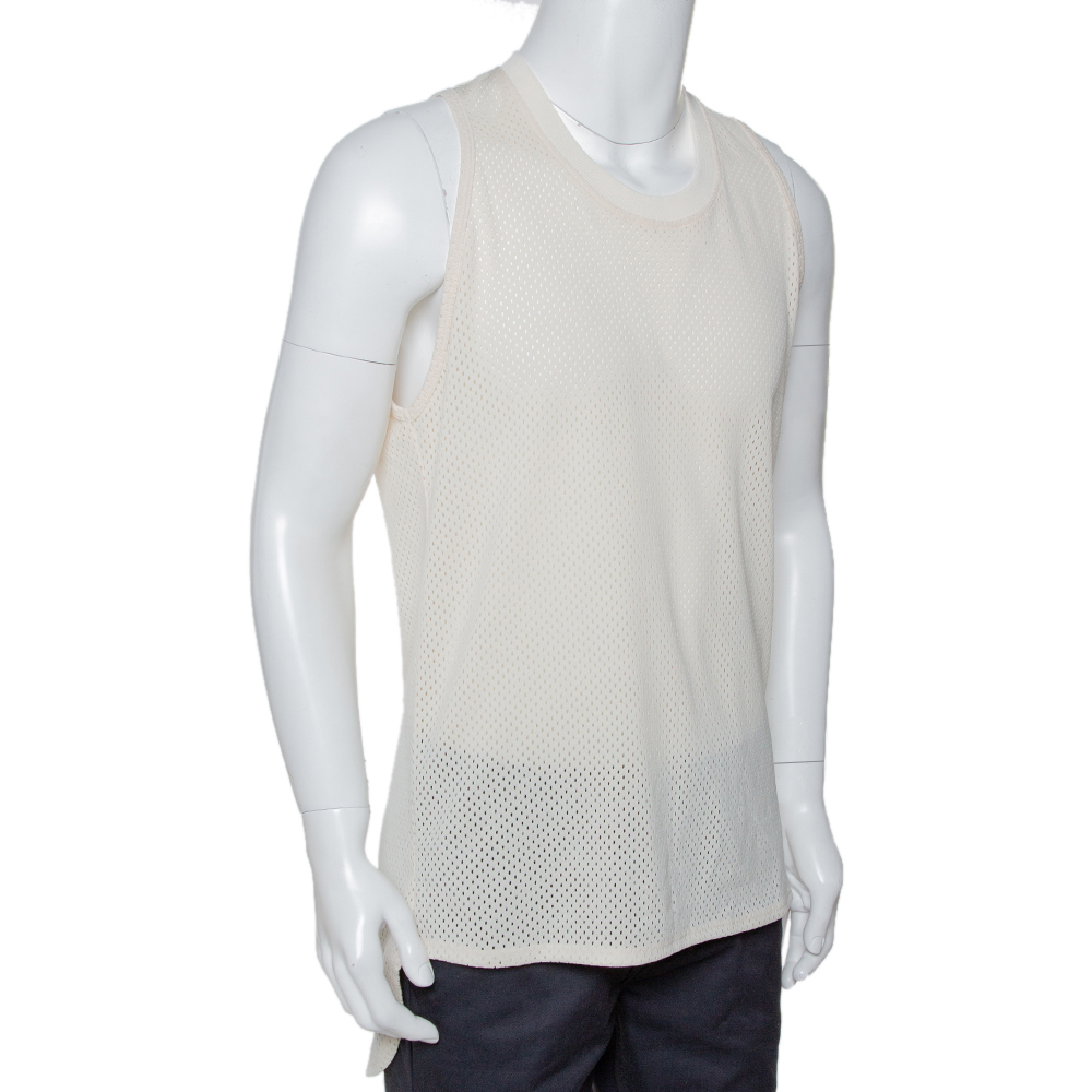 

Fear of God Fifth Collection Cream Perforated Knit Sleeveless T Shirt