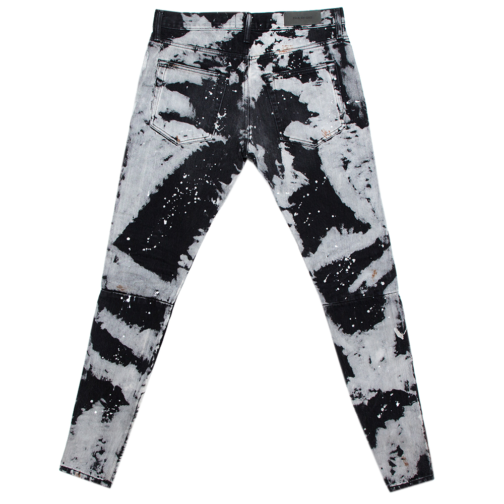 

Fear of God X Maxfield Black Tie Dye Denim Skinny Jeans