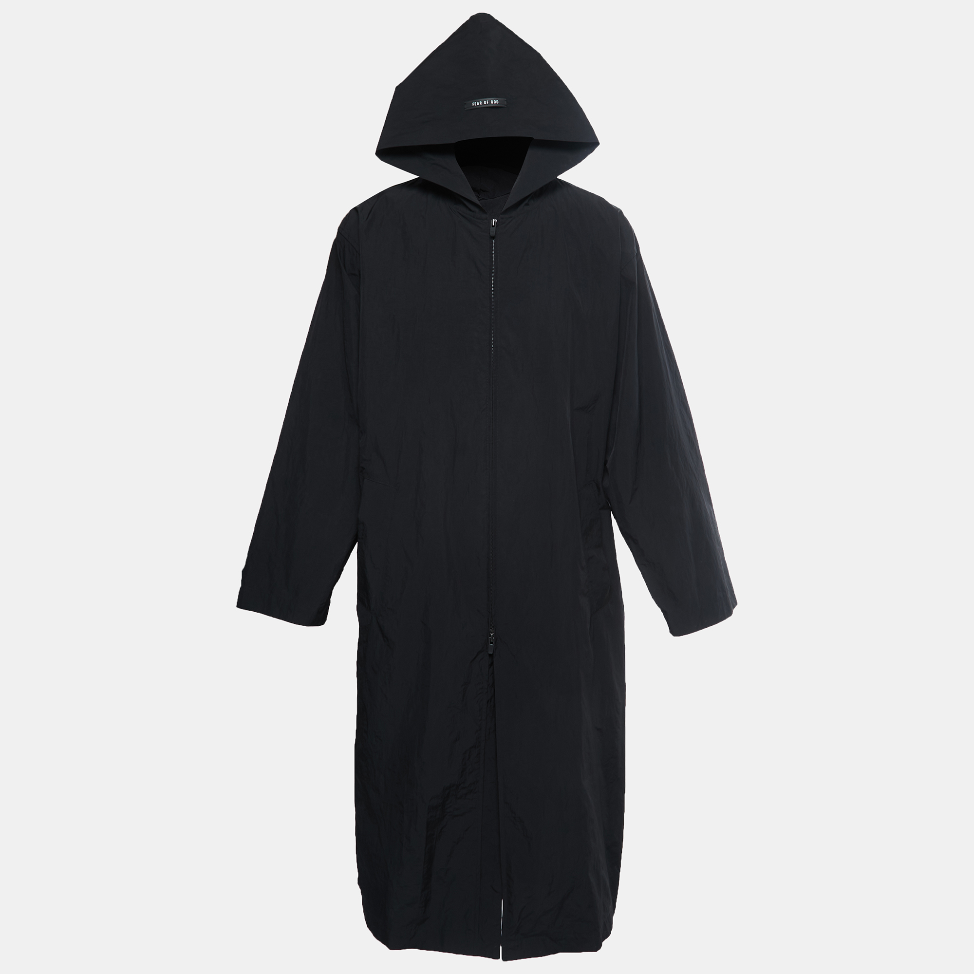 

Fear of God Black Synthetic Hooded Rain Jacket