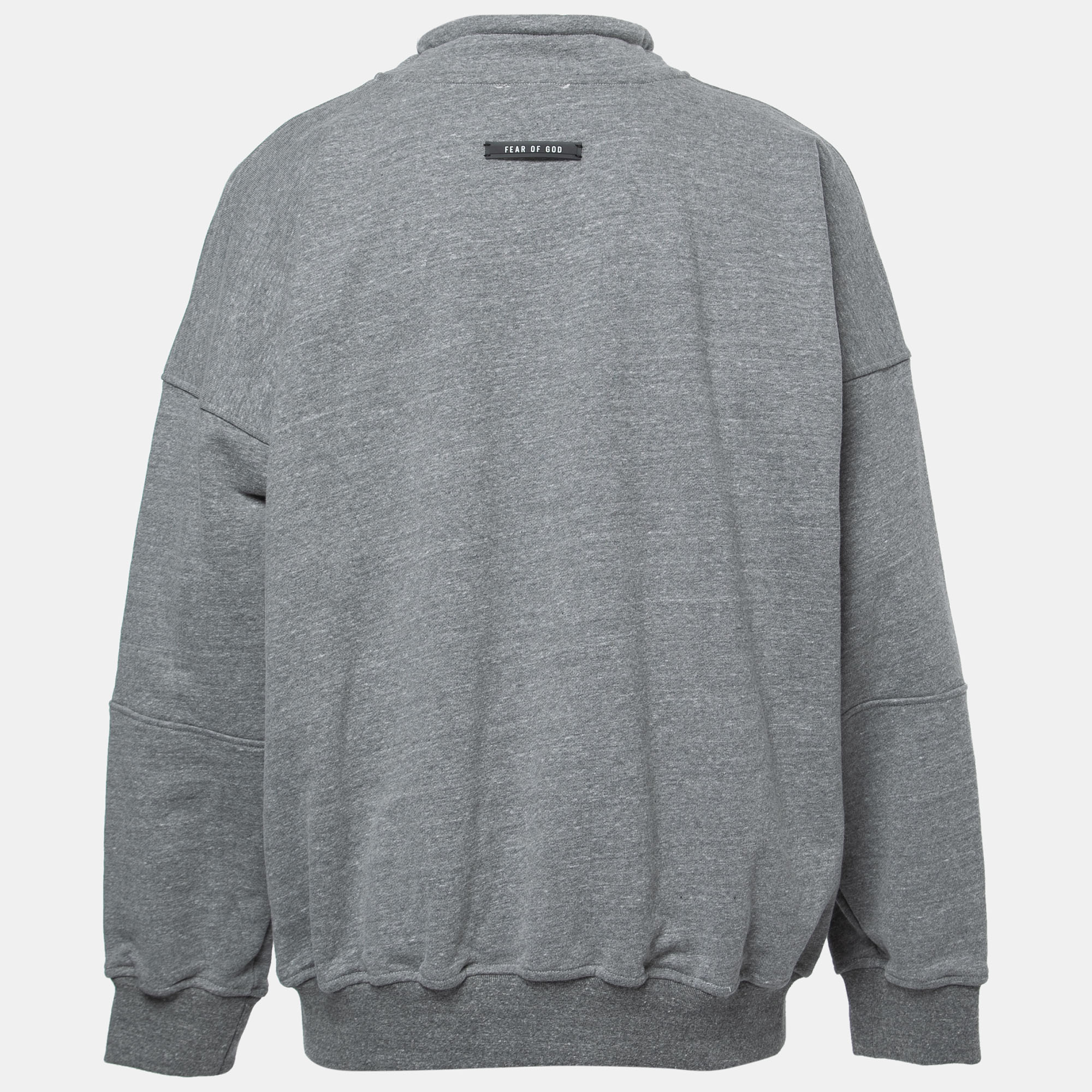 

Fear of God Sixth Collection Grey Cotton FG Embroidered Sweatshirt