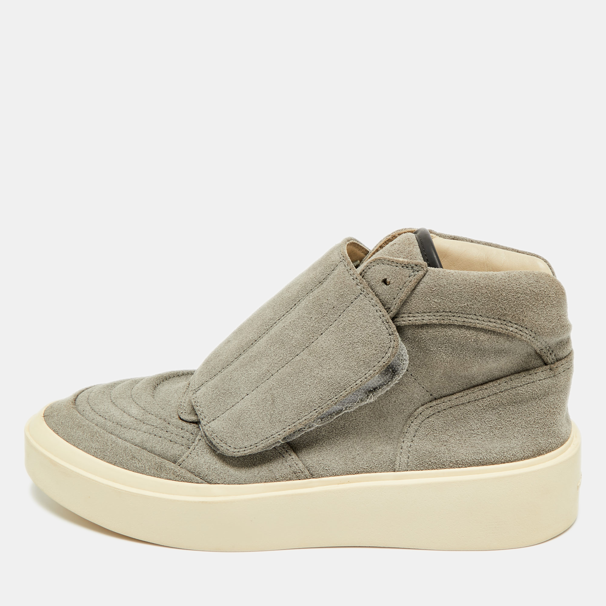 

Fear of God Grey Suede Skate High Top Sneakers Size