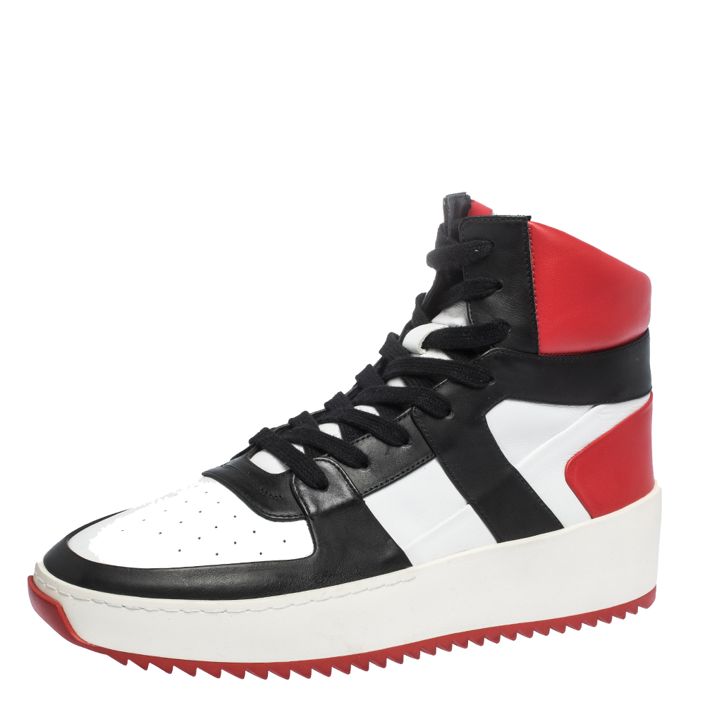 Fear Of God Tri Color Leather Basketball High Top Sneakers Size 41 Fear ...