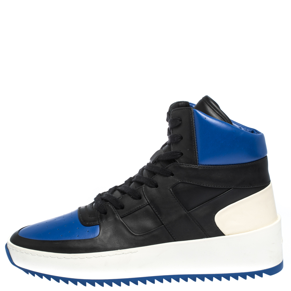 

Fear Of God Tri Color Leather Basketball High Top Sneakers Size, Blue