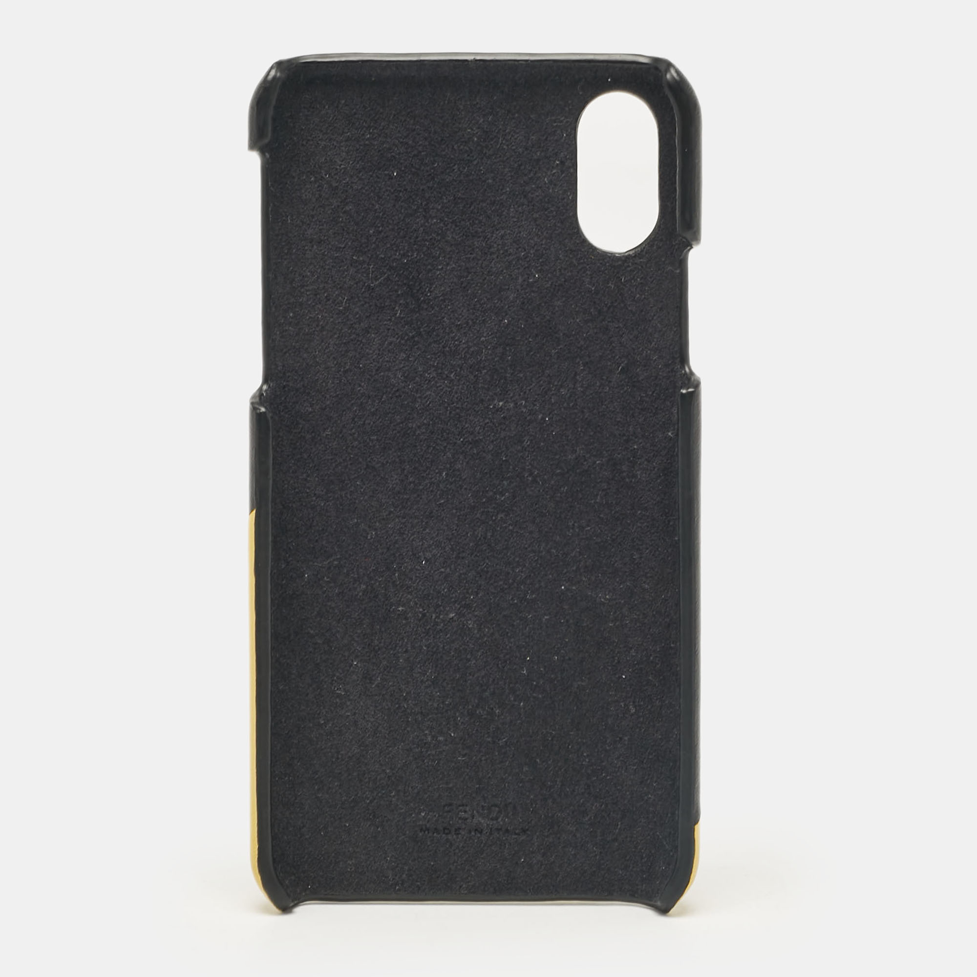 Fendi Black/Yellow Leather iPhone X Cover 