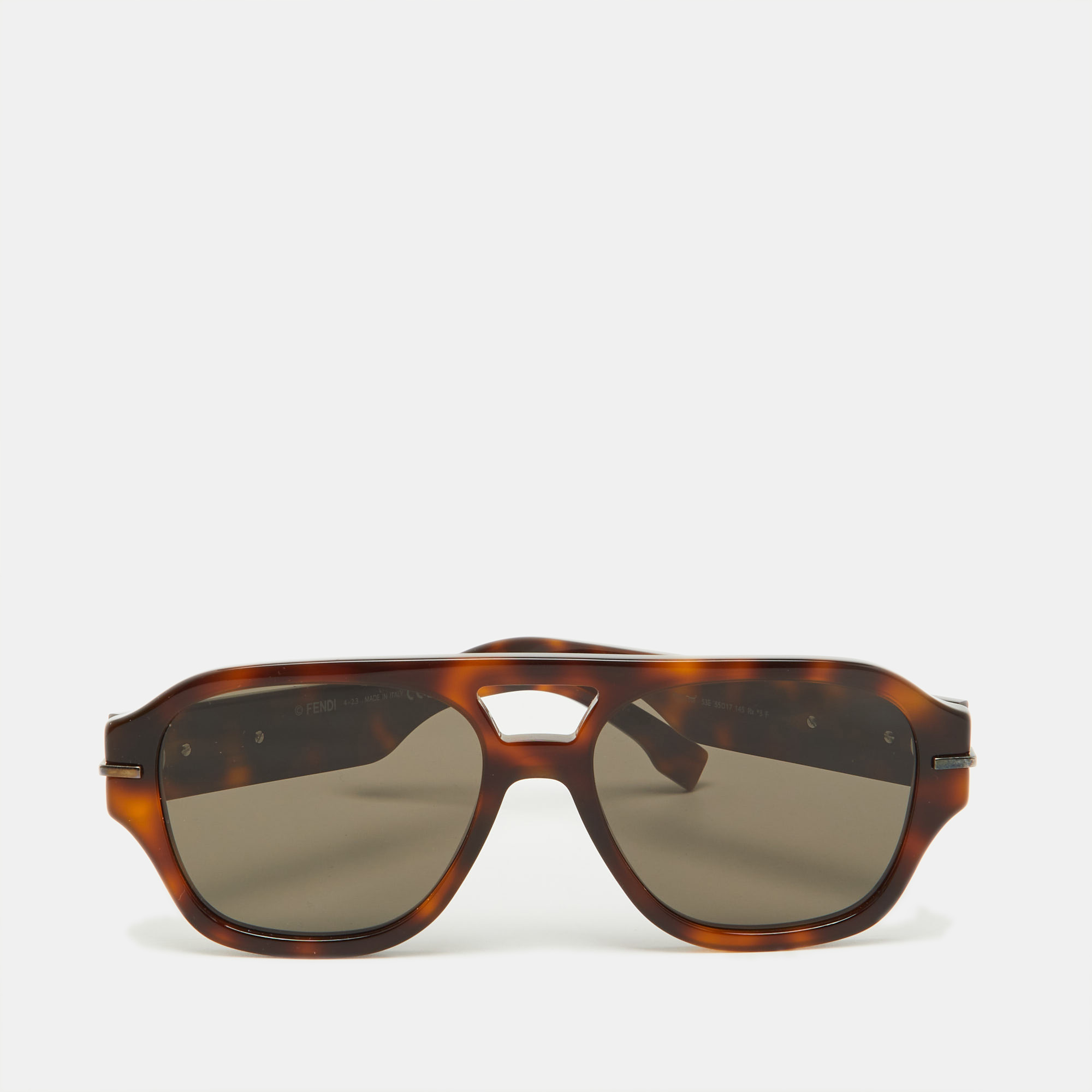 

Fendi Havana/Brown FE40130I Fendigraphy Geometric Sunglasses