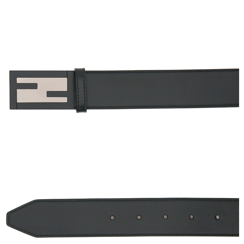 

Fendi Black Leather Baguette Belt Size CM 105