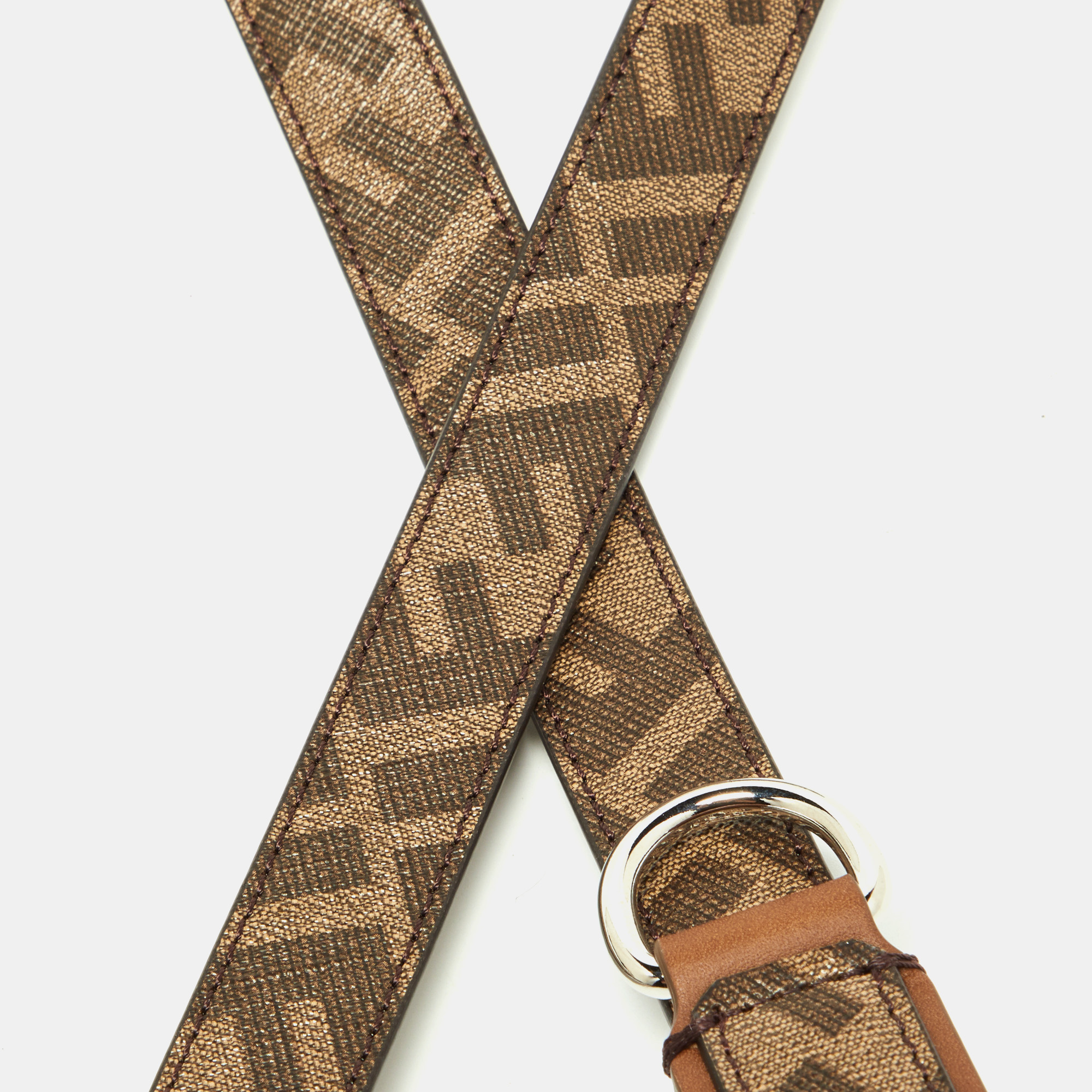 

Fendi Tobacco Zucca Coated Canvas and Leather Dog Leash, Beige