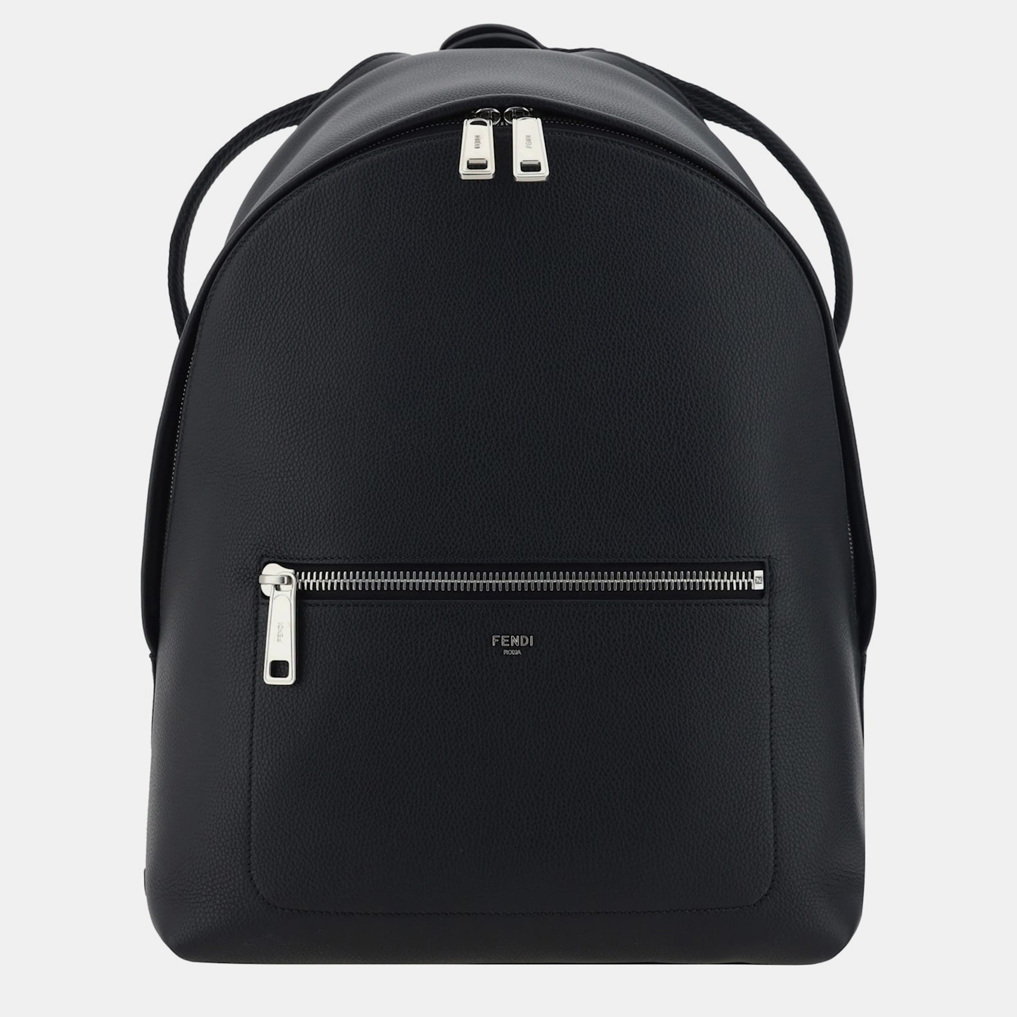 

Fendi Black Leather Backpack Bag