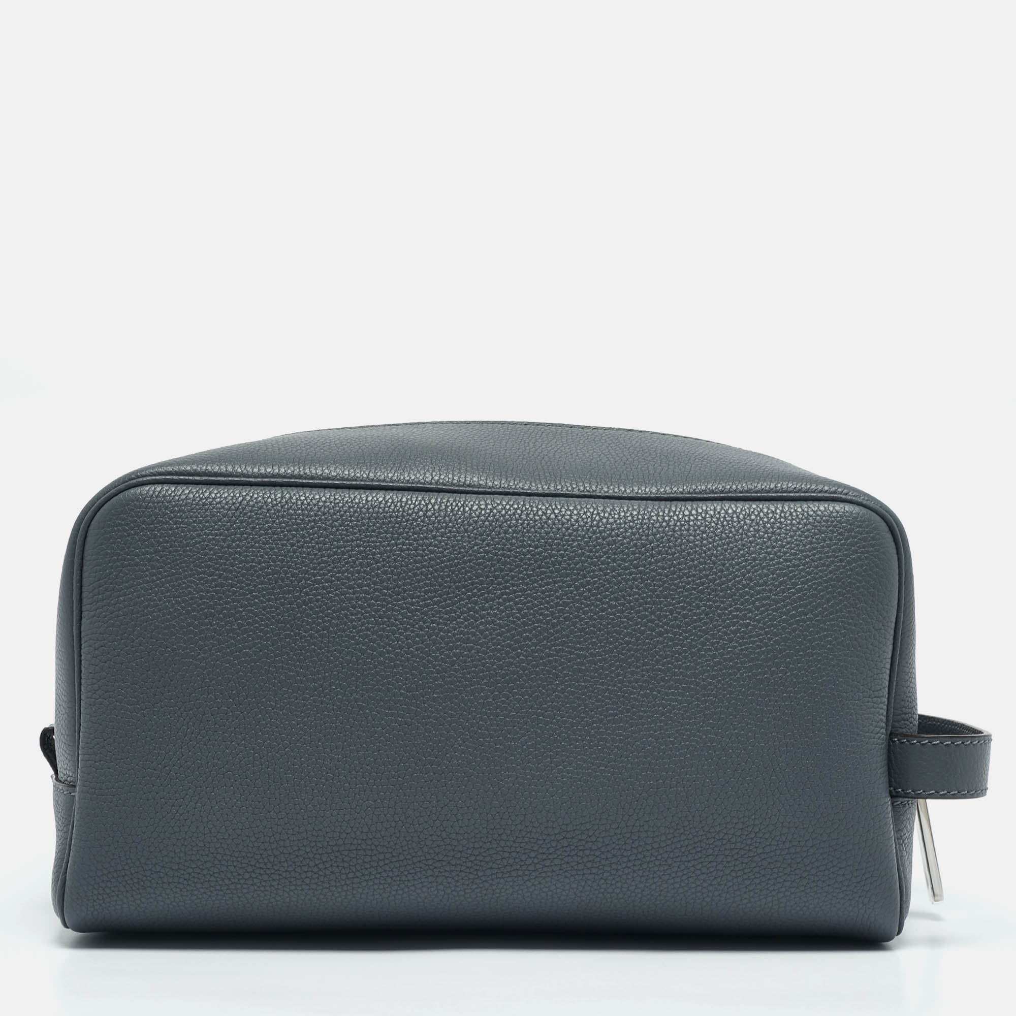 

Fendi Grey Leather Travel Kit Pouch with Passport Holder