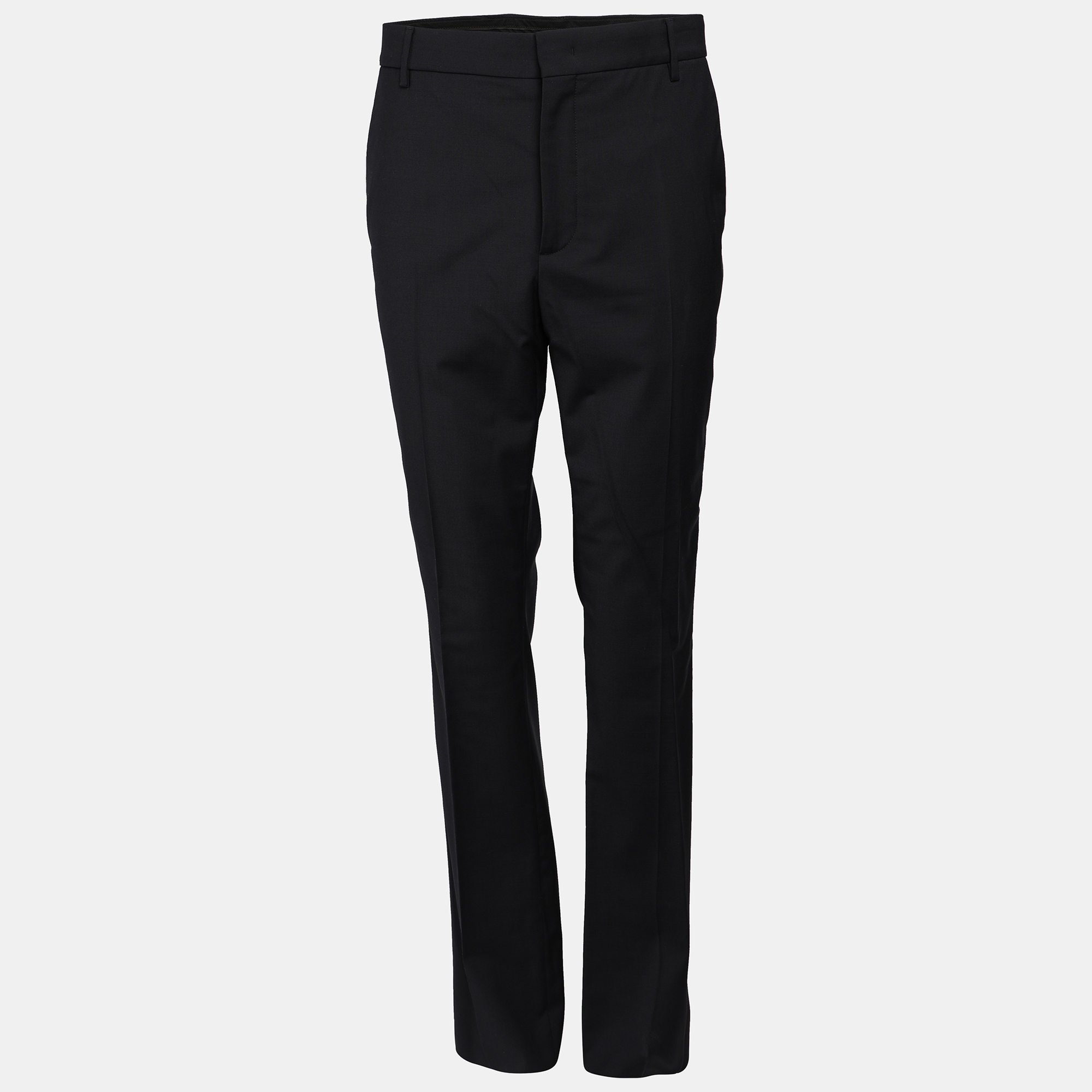 Pre-owned Fendi Navy Blue Wool Blend Trouser M