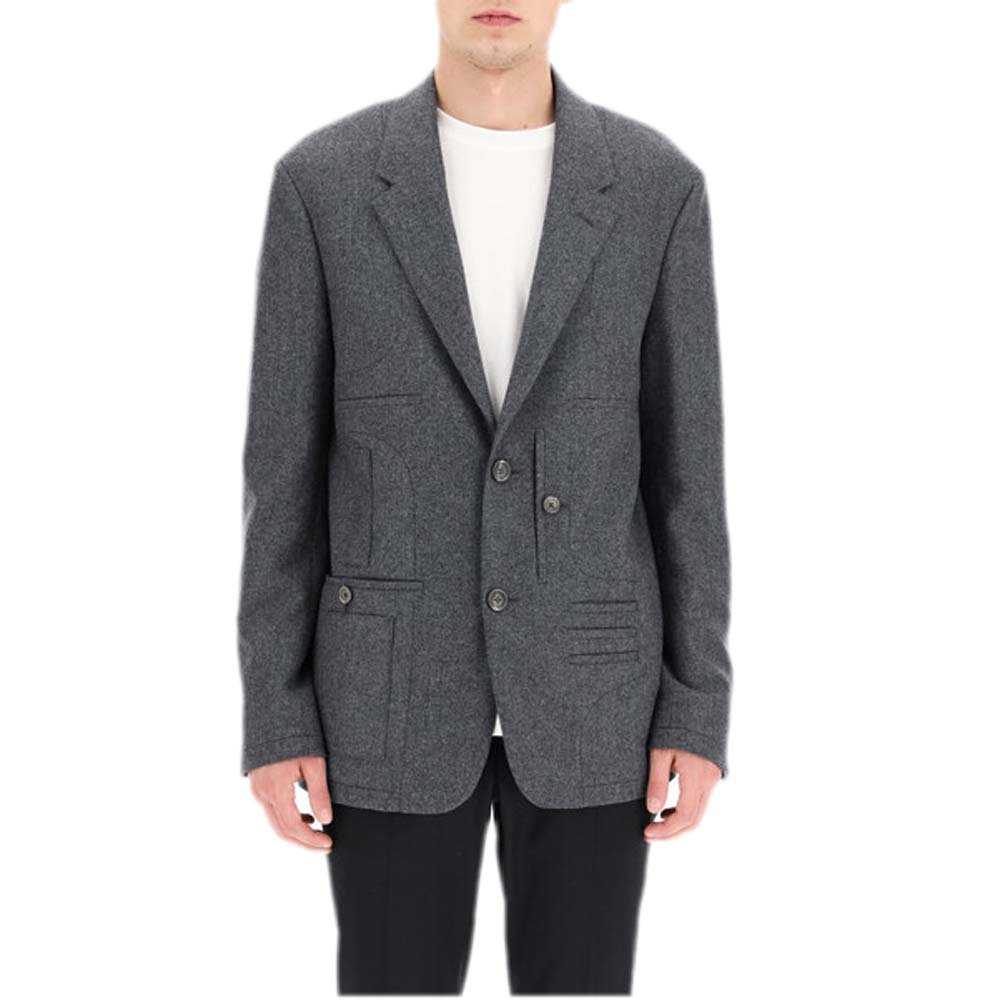 

Fendi Grey Wool Blazer Size EU 48