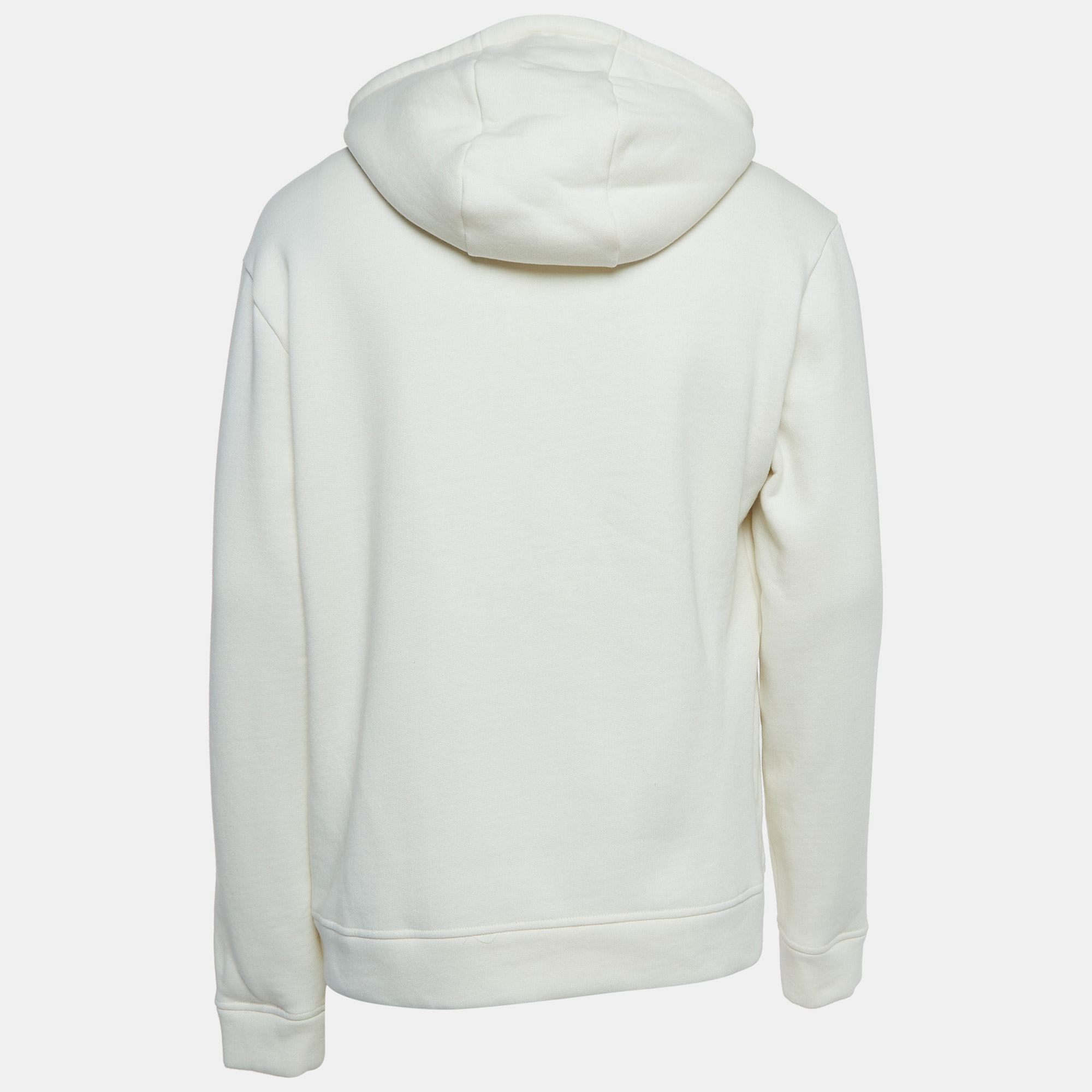 

Fendi White Logo Embroidered Cotton & Cashmere Hoodie