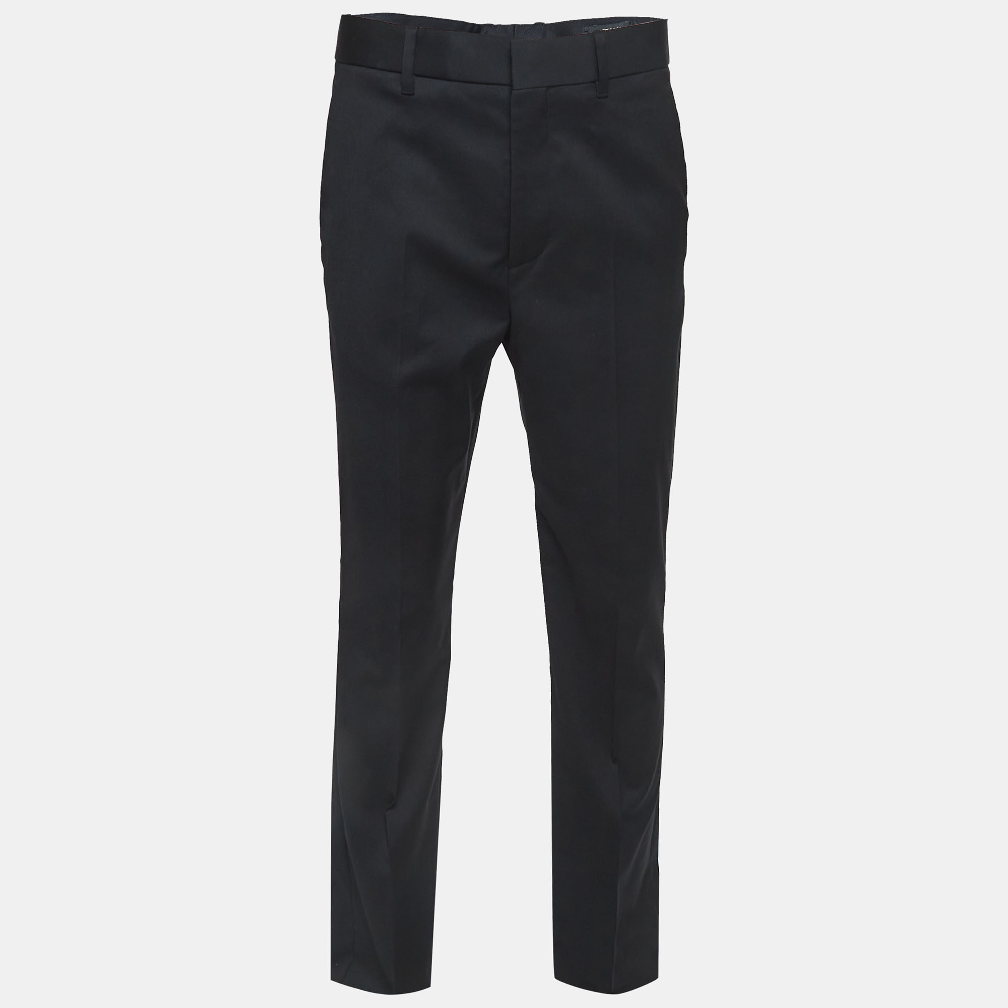 

Fendi Black Wool-Blend Trousers L