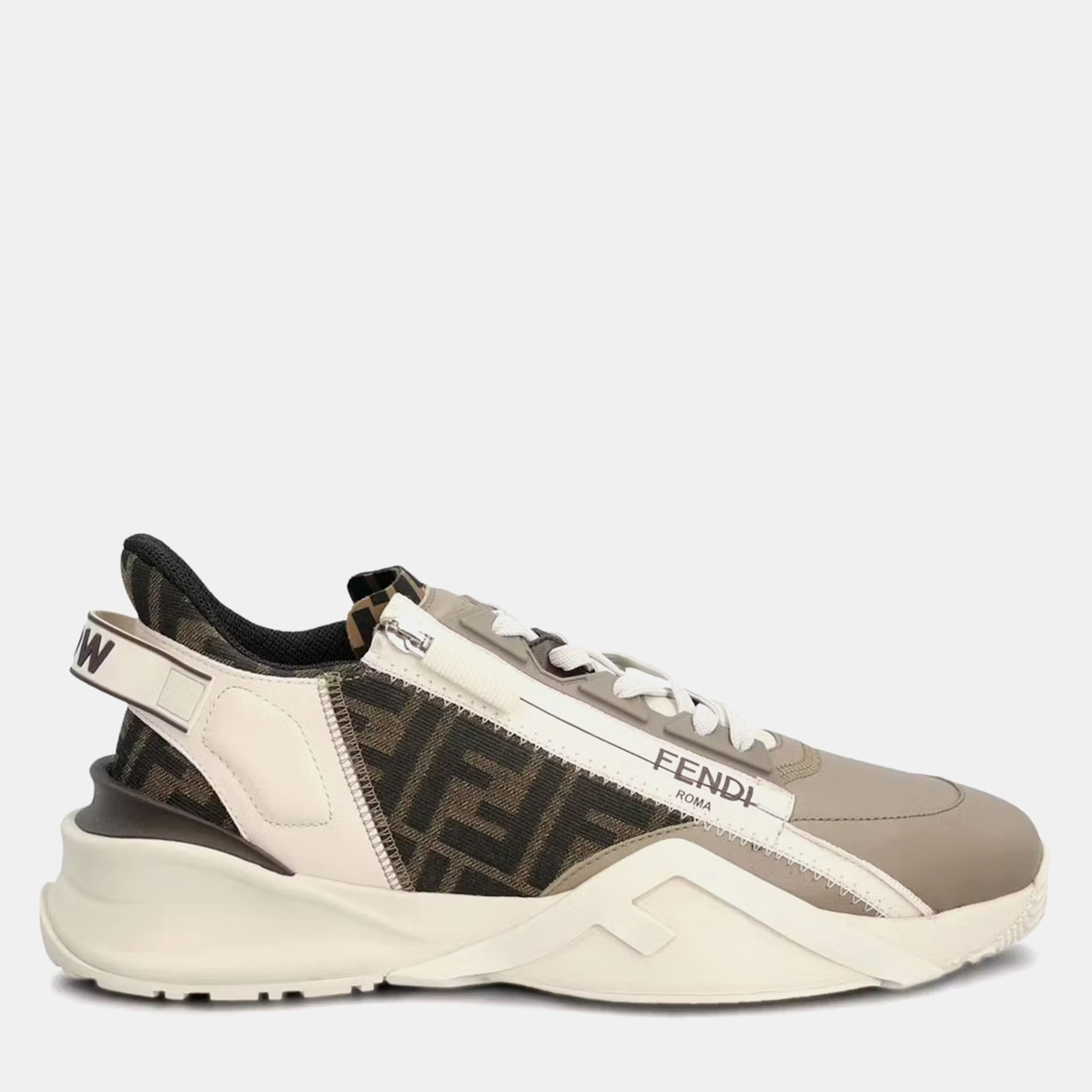 

Fendi Beige Jacquard Flow Sneaker Size EU