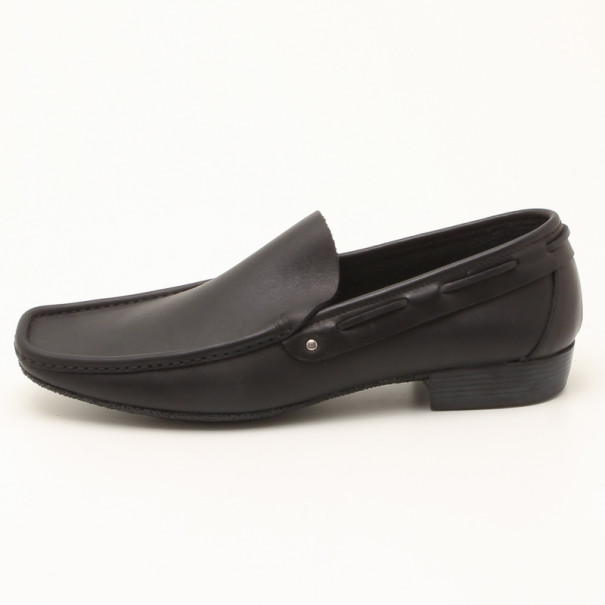 

Fendi Black Leather Men's Loafers Size