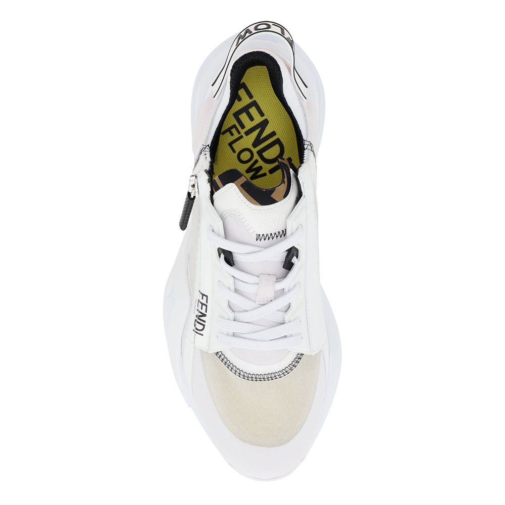 

Fendi White Nylon Low Top Flow Sneakers EU