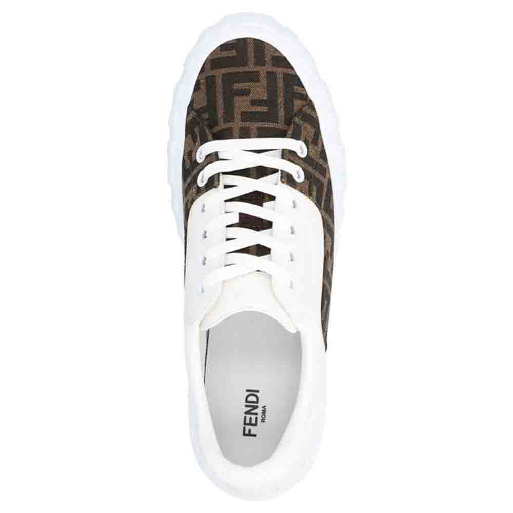 

Fendi White FF Motif Force Sneakers Size EU  (UK 11