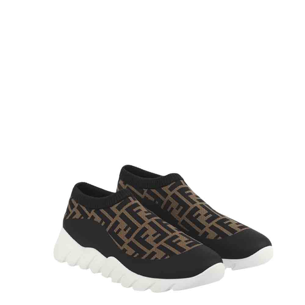 

Fendi Brown/Black Tech Fabric Sneakers Size UK 6 EU