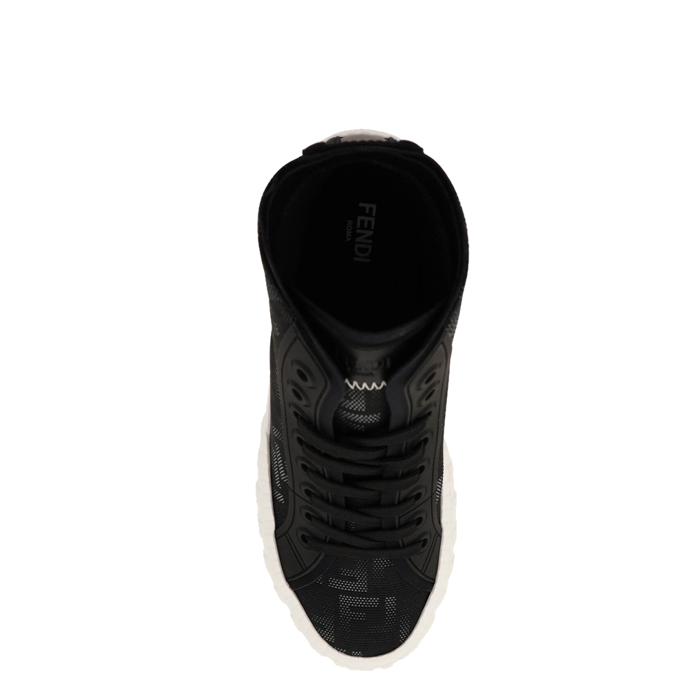 

Fendi Black Monogram FF High Top Sneaker Size EU  UK 10