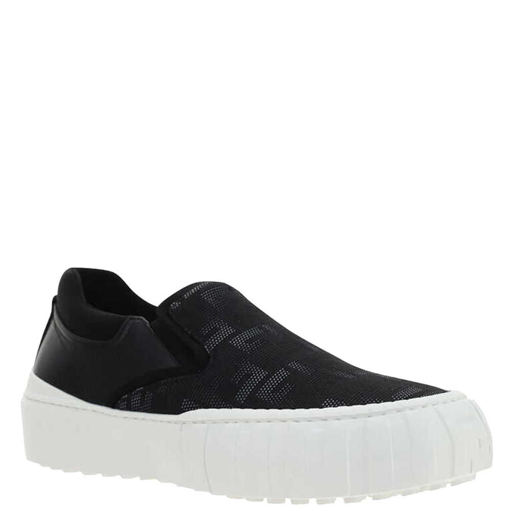 

Fendi Black FF Canvas Flash Slip Ons Sneakers Size UK 9/ EU