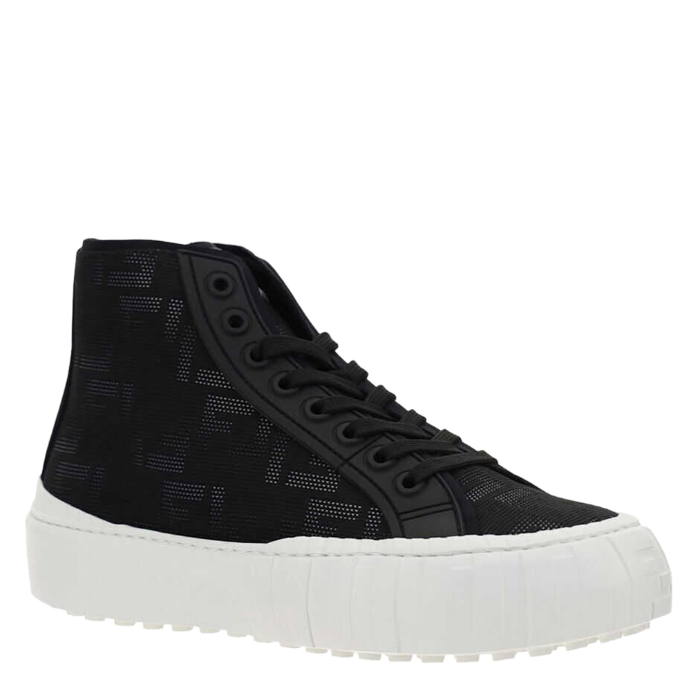 

Fendi Black Monogram-pattern lace-up Sneakers Size UK 7.5 EU