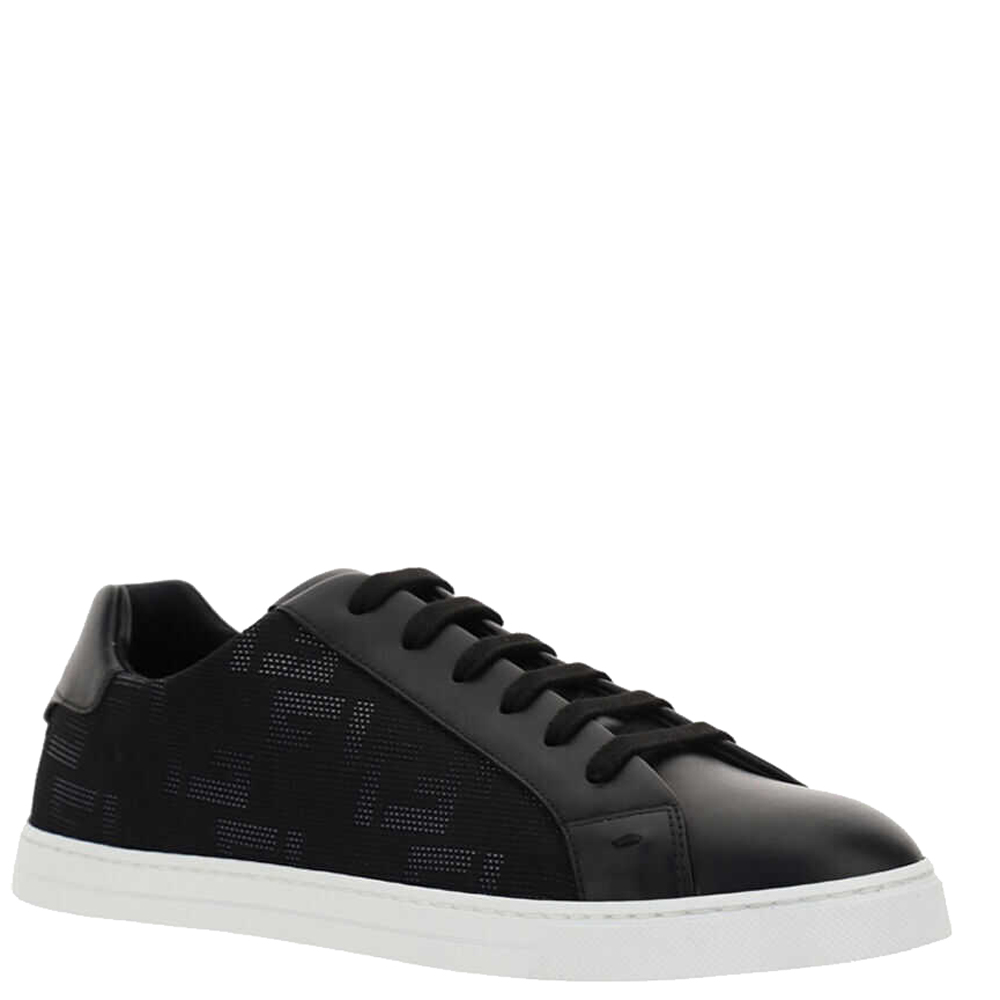 

Fendi Black FF-Motif lace-up Sneakers Size UK 6.5 EU