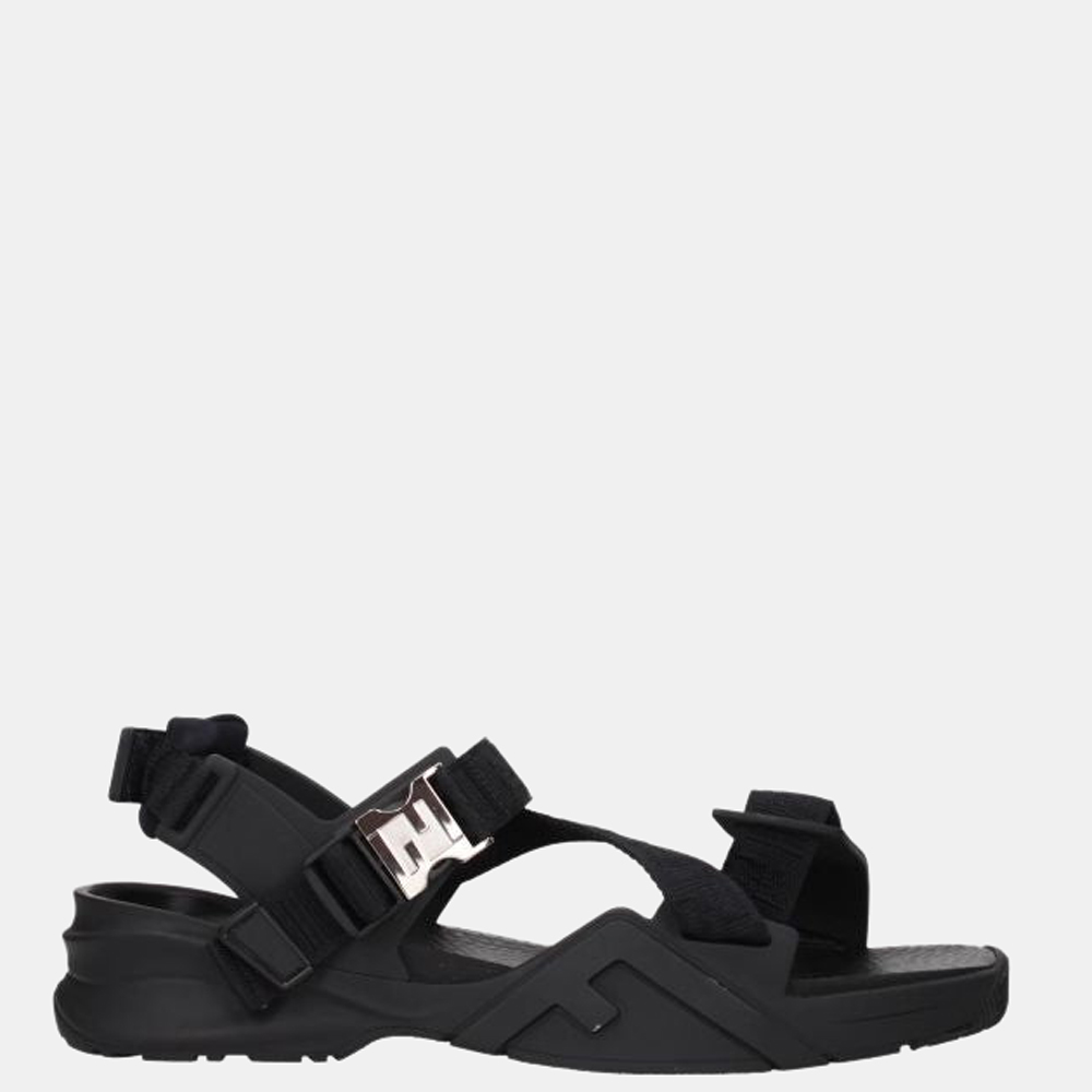 

Fendi Black Flow Sandals Size US 12 EU