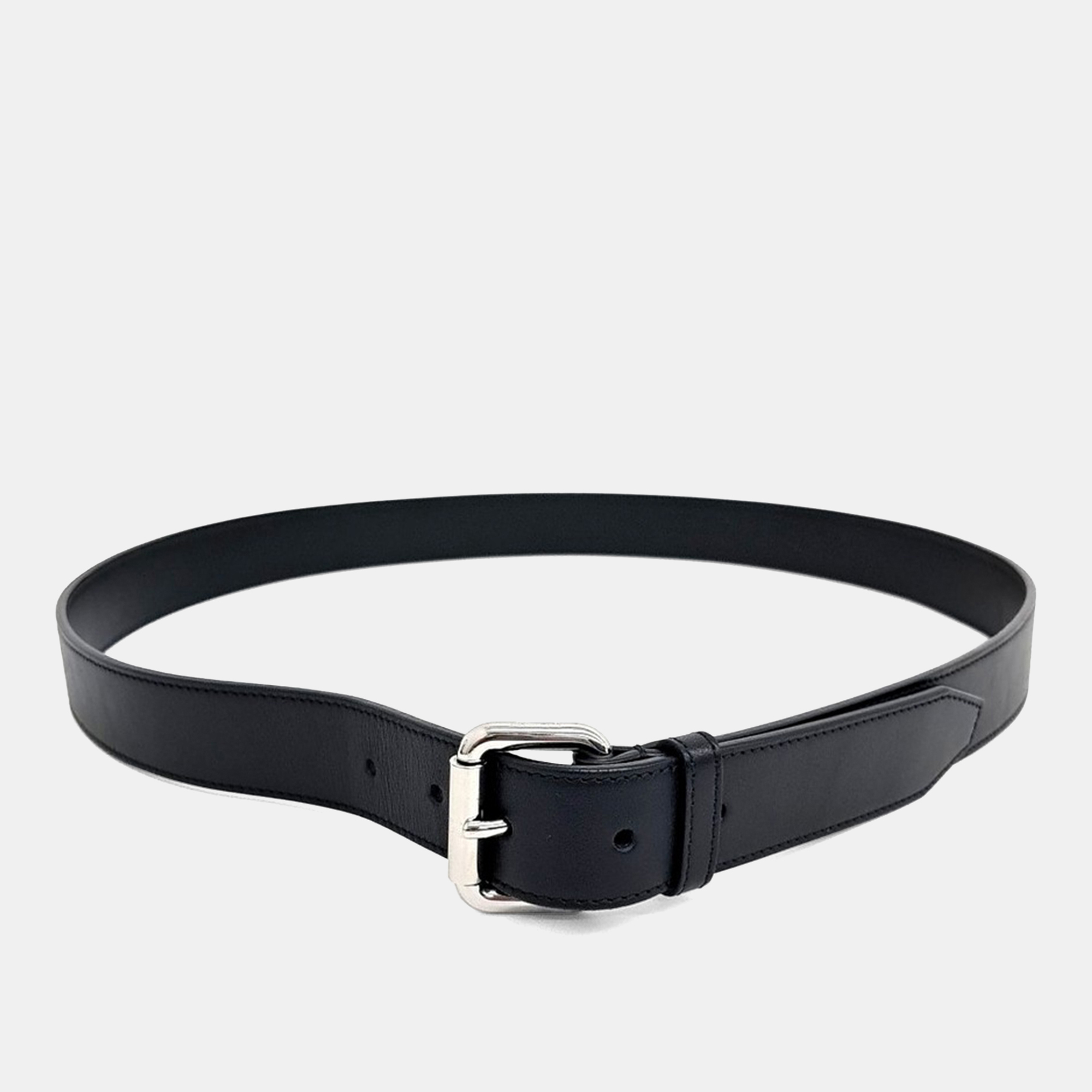 Pre-owned Fendi Black Leather Belt
