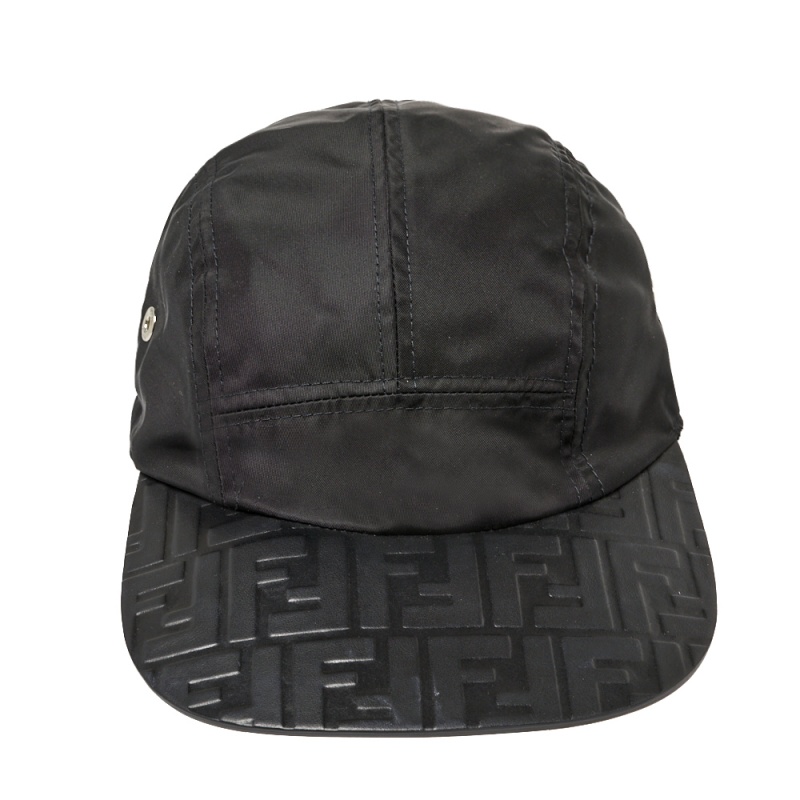 

Fendi Black FF Logo Embossed Baseball Cap