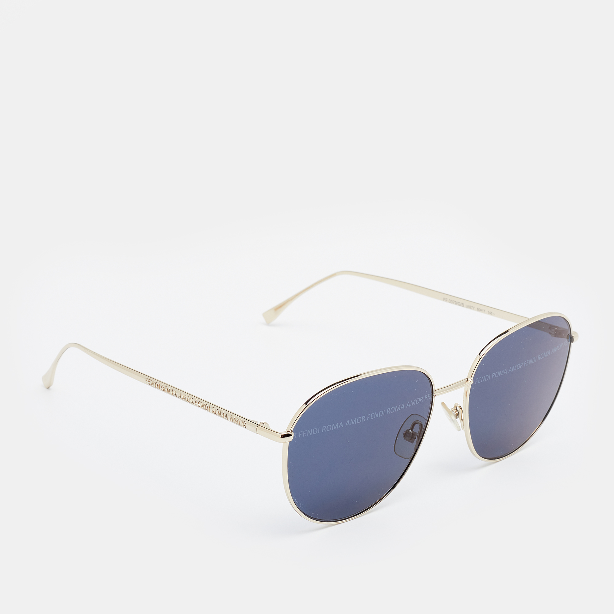 

Fendi Gold Tone/ Blue FF 0379/G/S Aviator Sunglasses