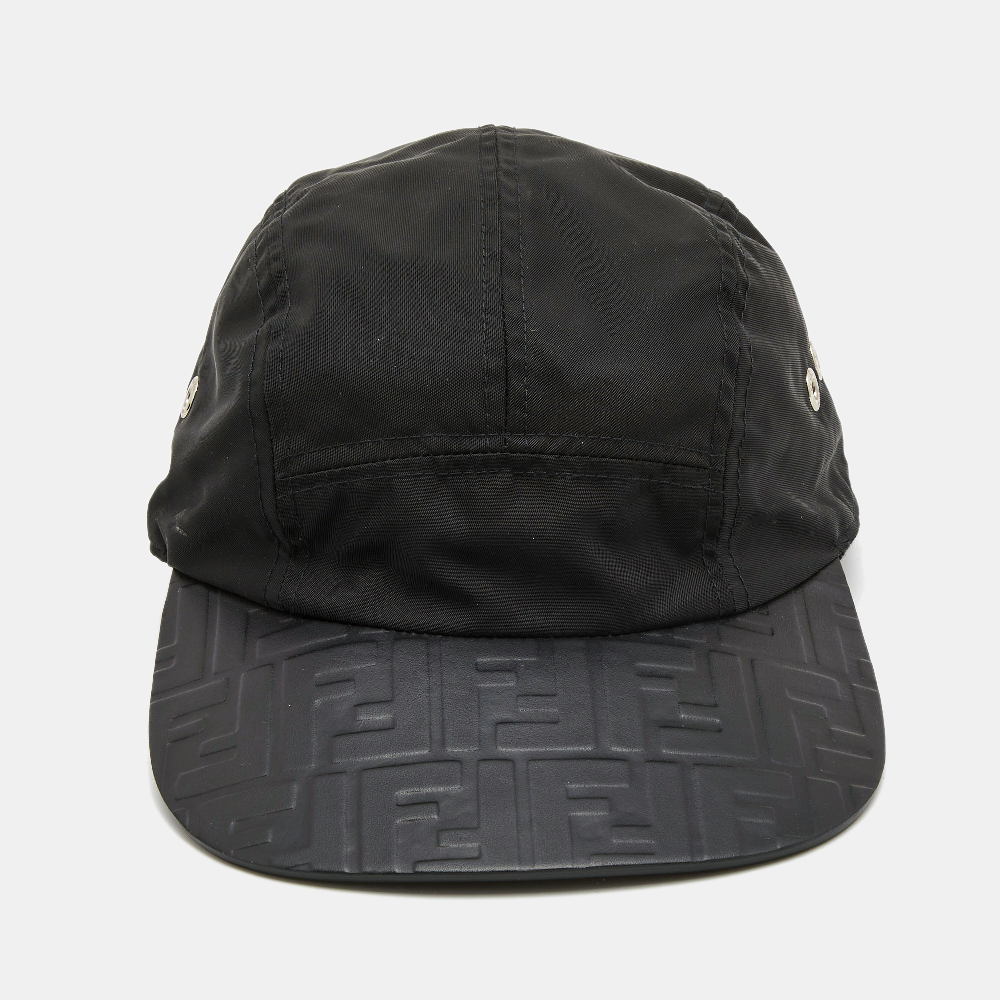 

Fendi Black FF Logo Embossed Baseball Cap