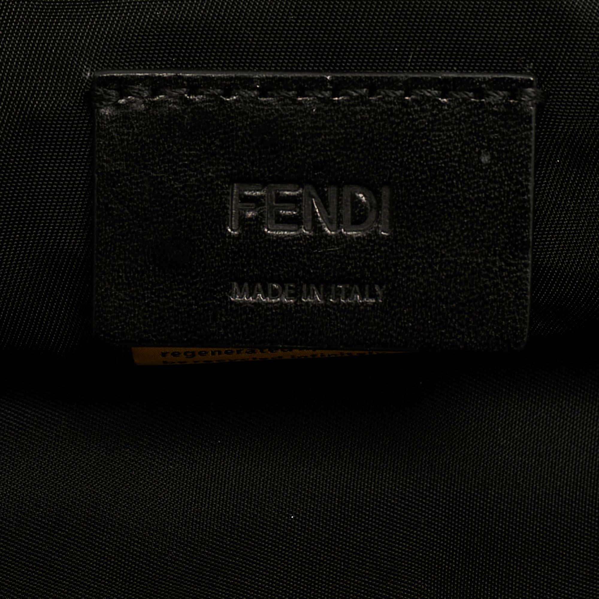 Fendi Black Econyl Baguette Messenger Bag 