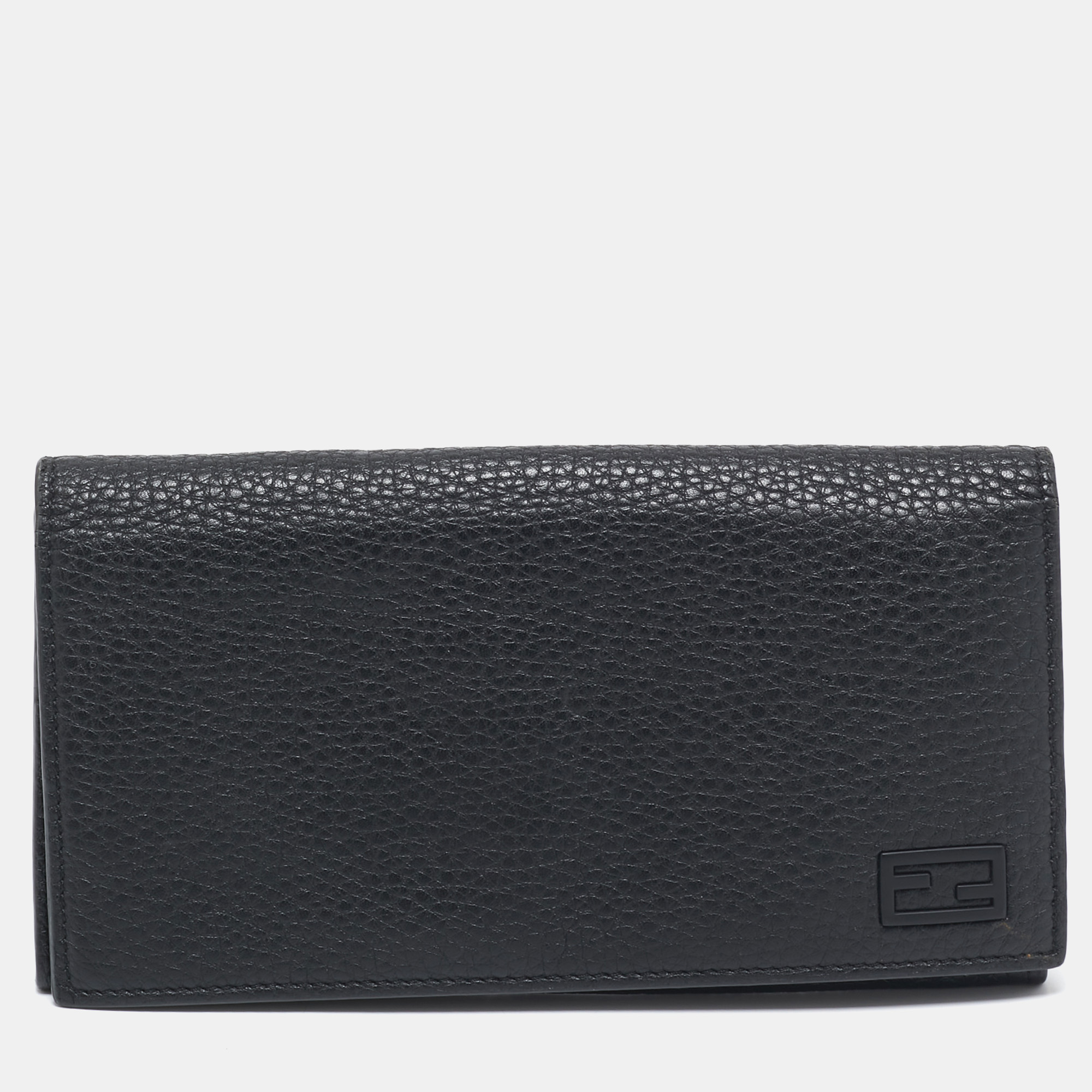 

Fendi Black Leather Bifold Long Wallet