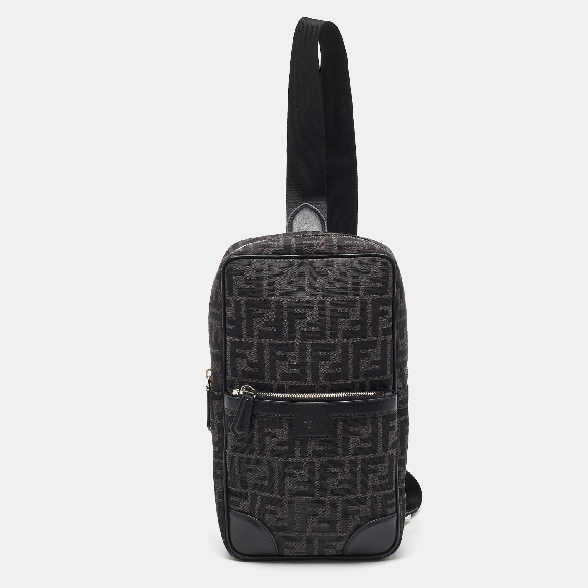 

Fendi Black Zucca Canvas and Leather Convertible Backpack