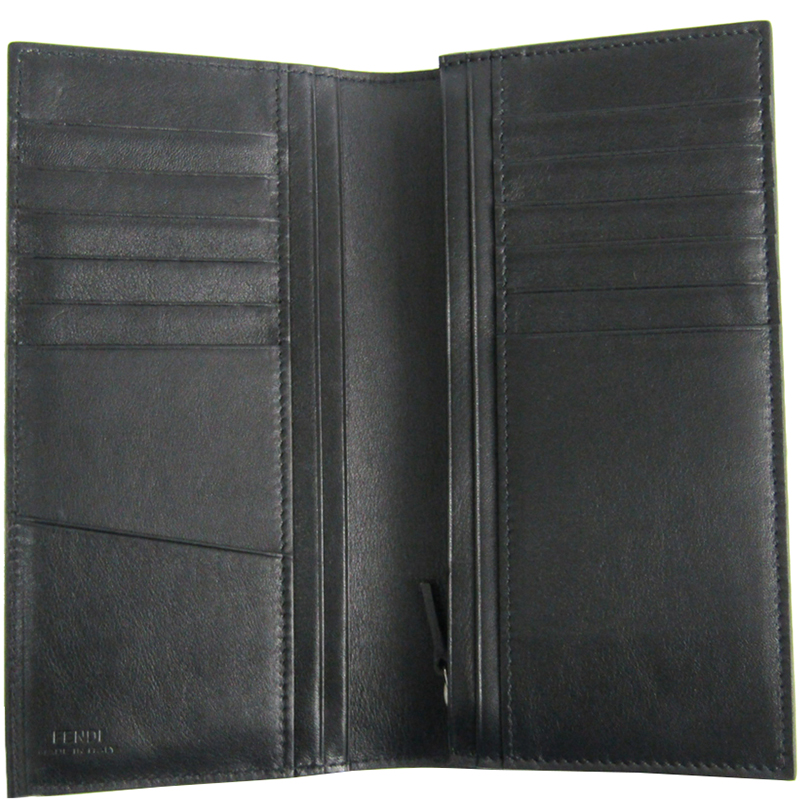 

Fendi Black Leather Long Bifold Wallet