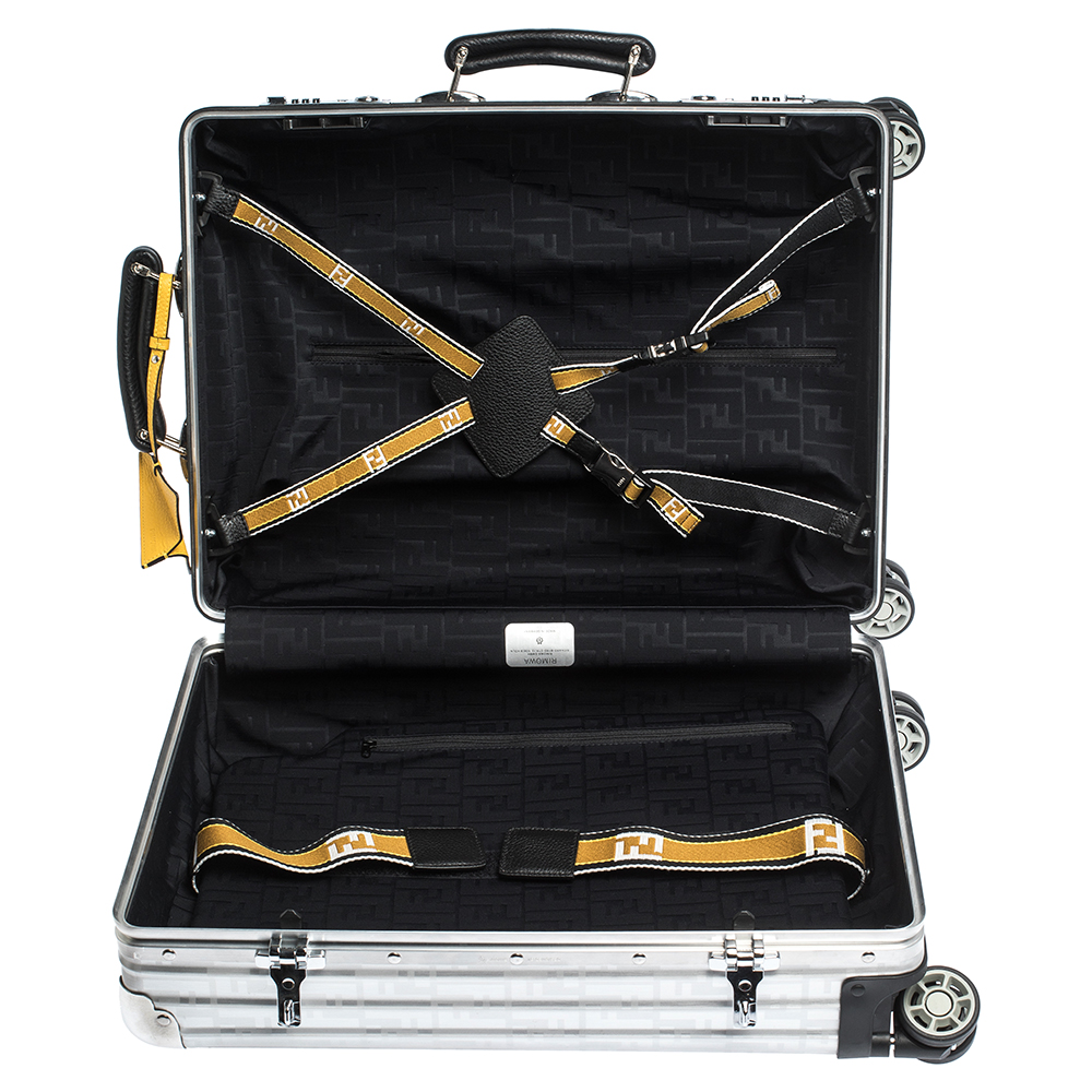 FENDI × RIMOWA Classic Cabin S FF Logo Aluminum Suitcase Black  H55×W40×D20cm/33L
