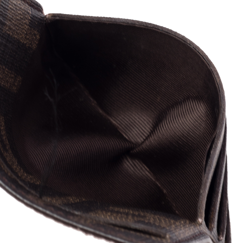 

Fendi Brown Zucca Coated Canvas Card Holder