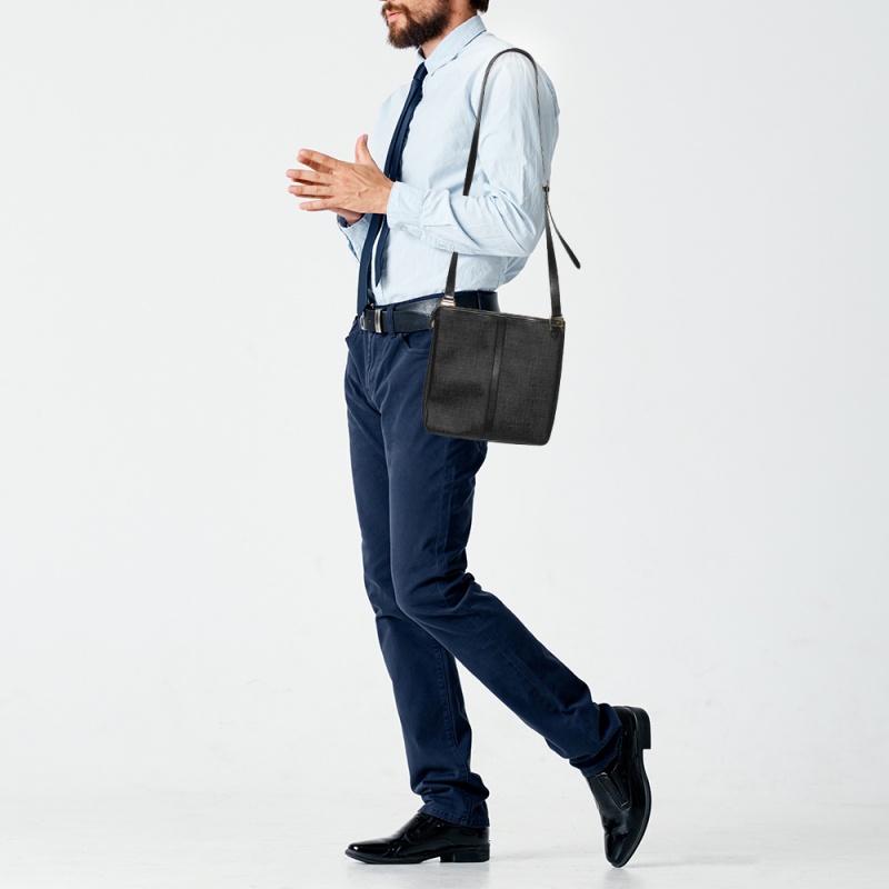 

Fendi Black Zuchino Coated Canvas and Leather Trim Messenger