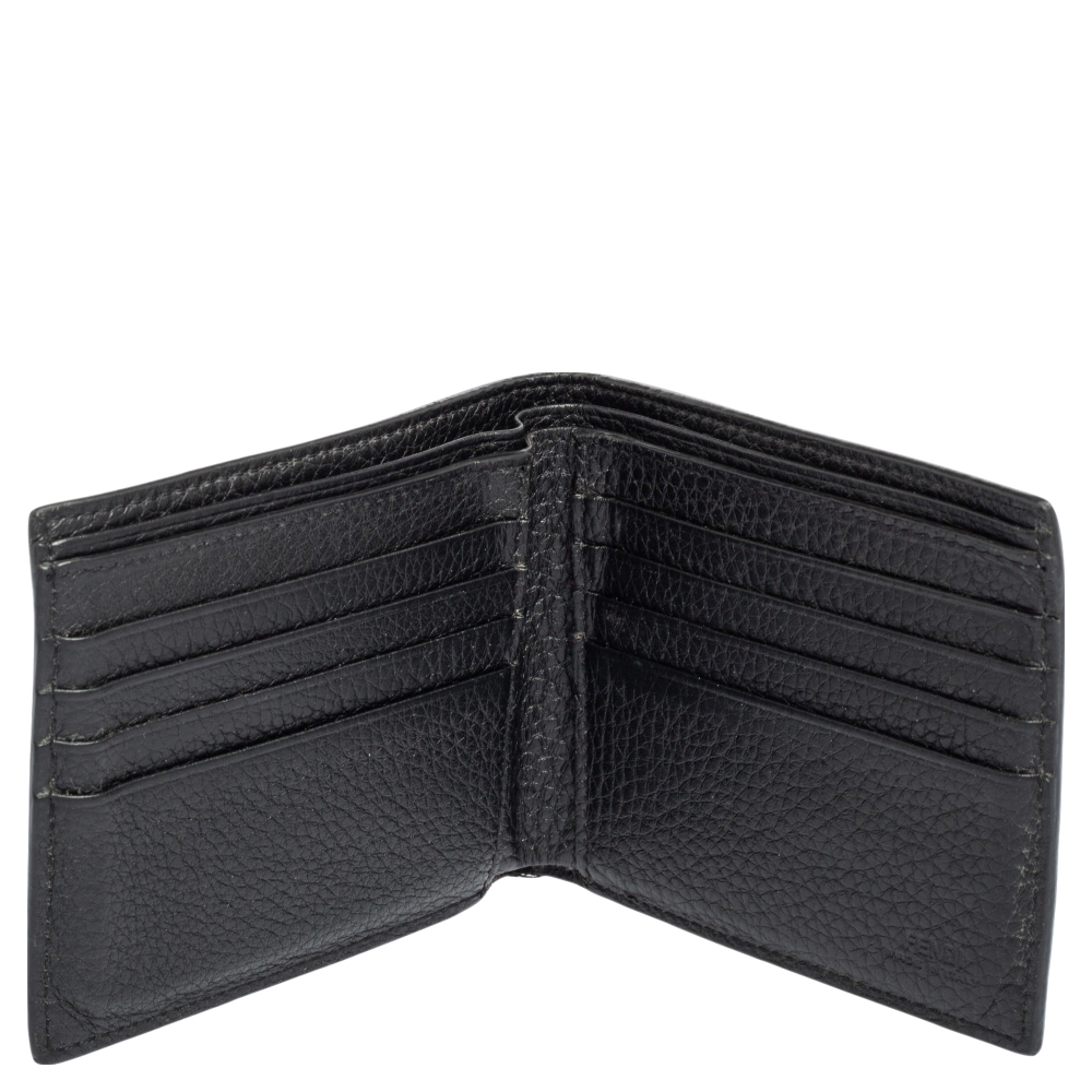 

Fendi Grey Leather Cut Out Bifold Wallet