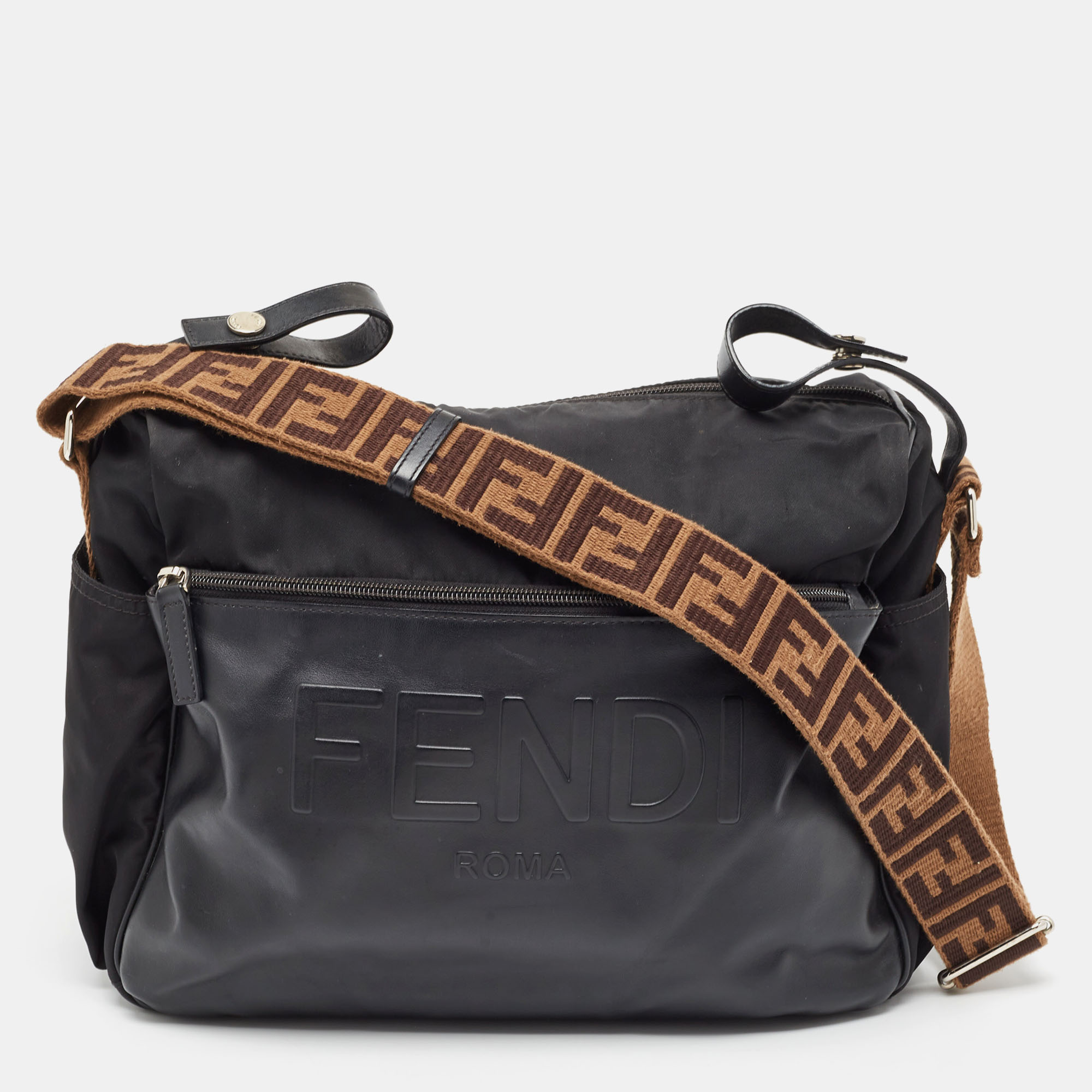 Buy Fendi Black Diaper Bag in Nylon & Leather for UNISEX in UAE