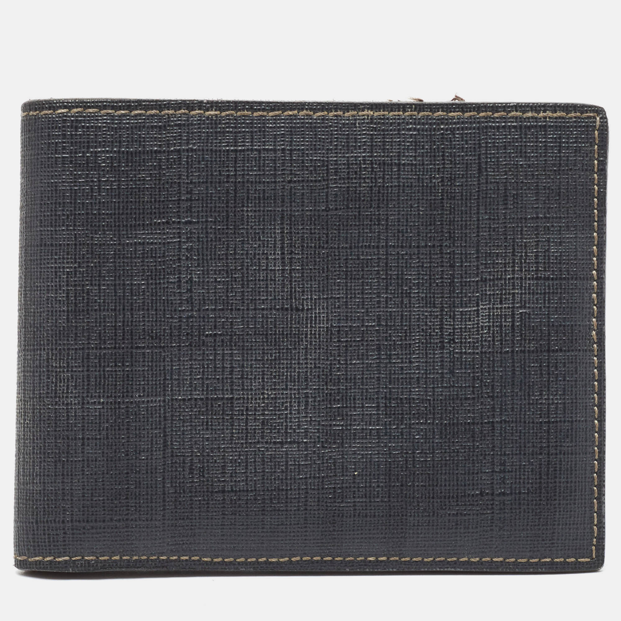Pre-owned Fendi Grey Zucca Coated Canvas Bifold Wallet