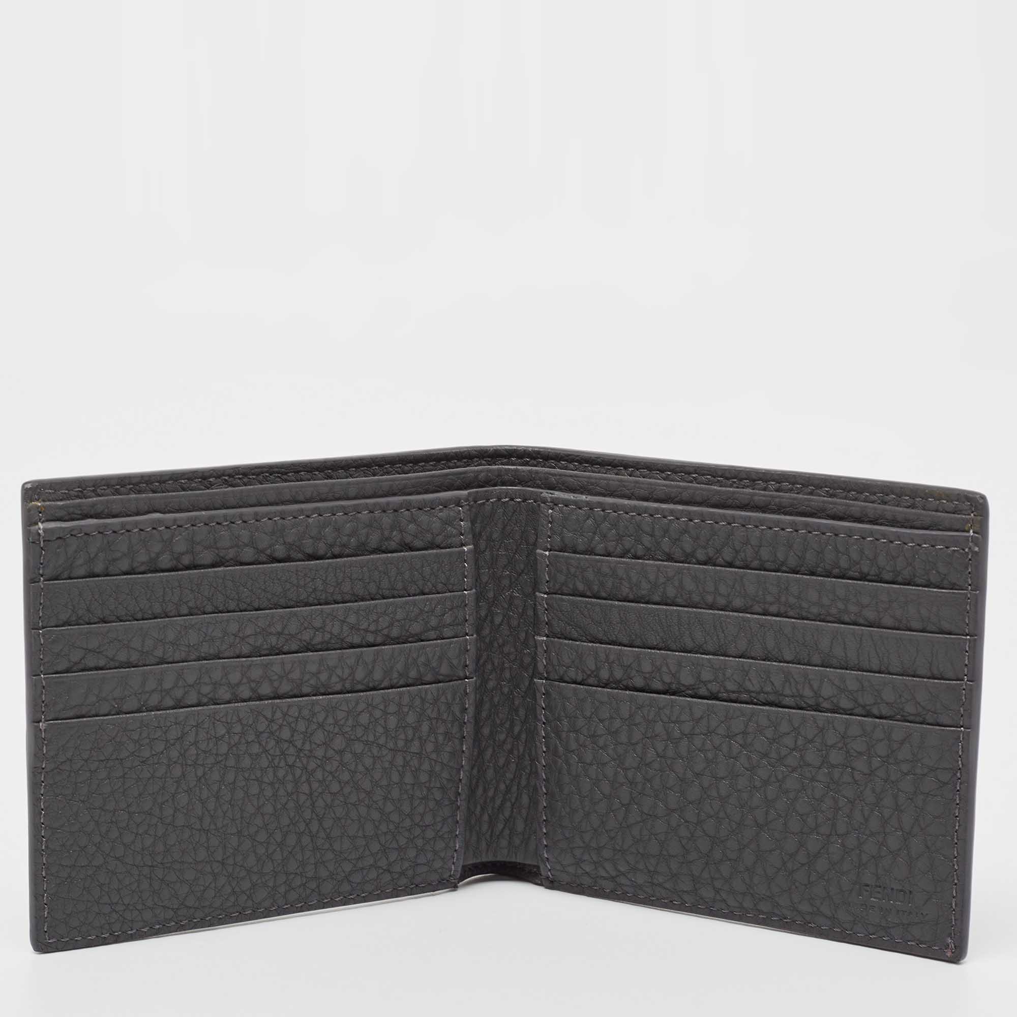 

Fendi Grey Leather Roman Bifold Wallet