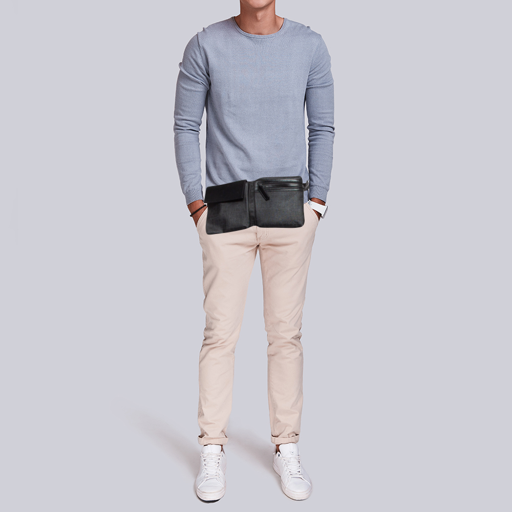 

Fendi Black Zucca Coated Canvas Belt Bag