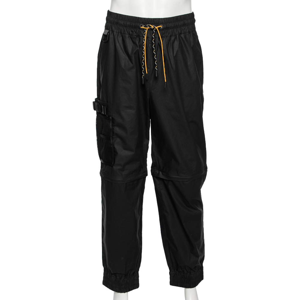 

Fendi Black Synthetic Convertible Zipped Cargo Trousers