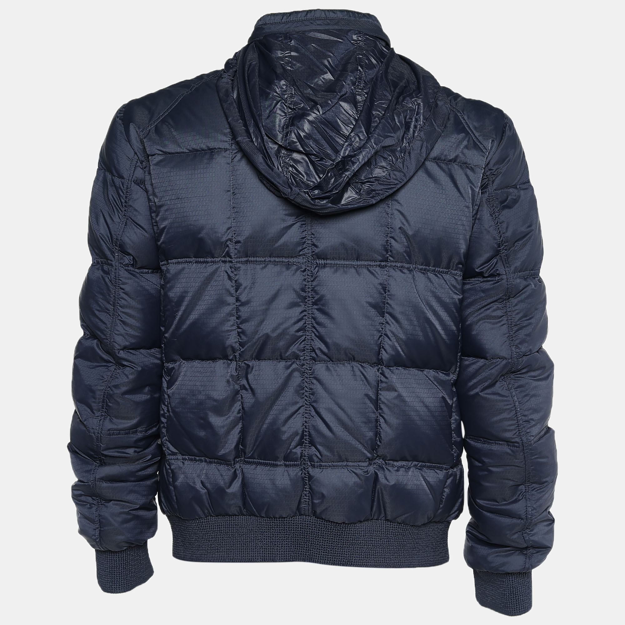 

Fendi Navy Blue Synthetic Hooded Down Jacket